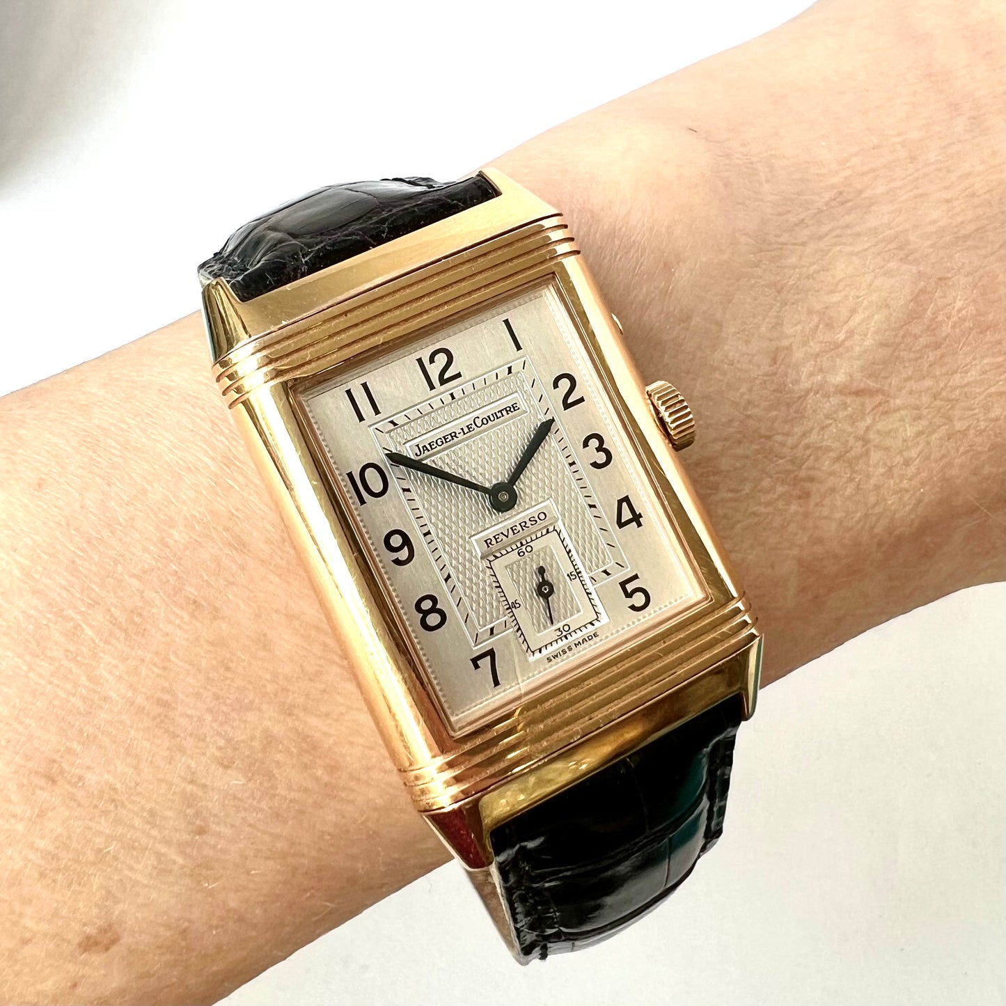 Jaeger LeCoultre REVERSO Night-Day 18K Rose Gold Watch