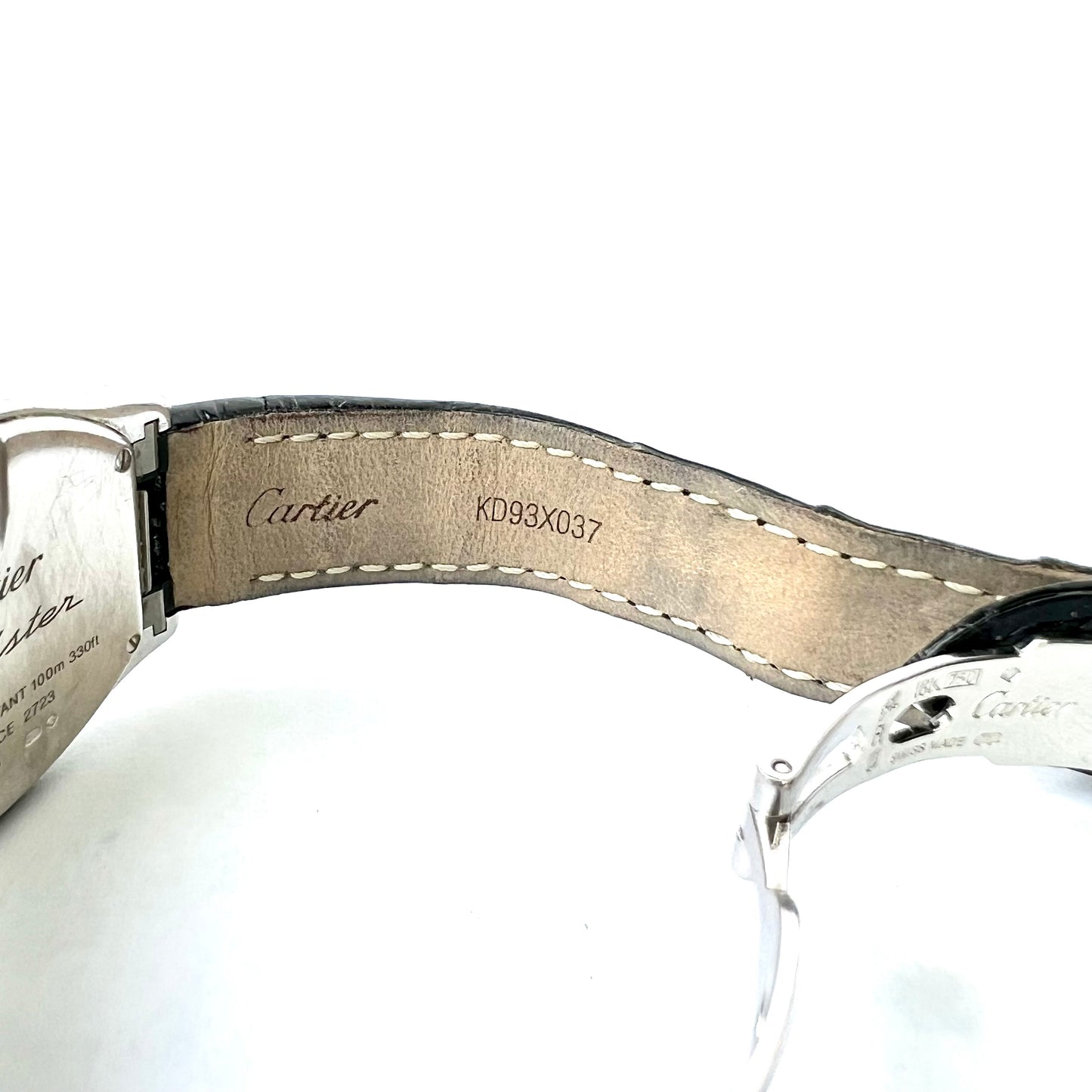 CARTIER ROADSTER Quartz 18K White Gold 31mm ~1TCW FACTORY DIAMOND Watch