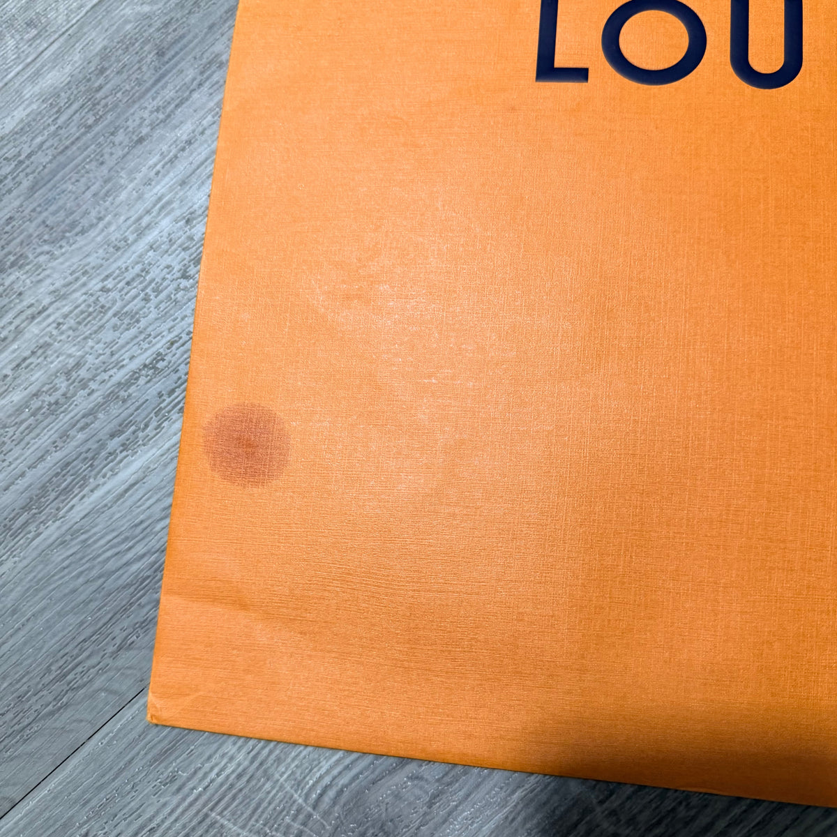 LOUIS VUITTON Orange Matte Paper Shopping Gift Bag 19.25x16.20x9.10”
