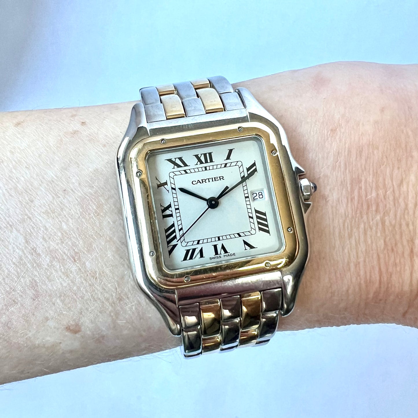CARTIER PANTHERE Quartz 29mm 2 Row Gold Watch
