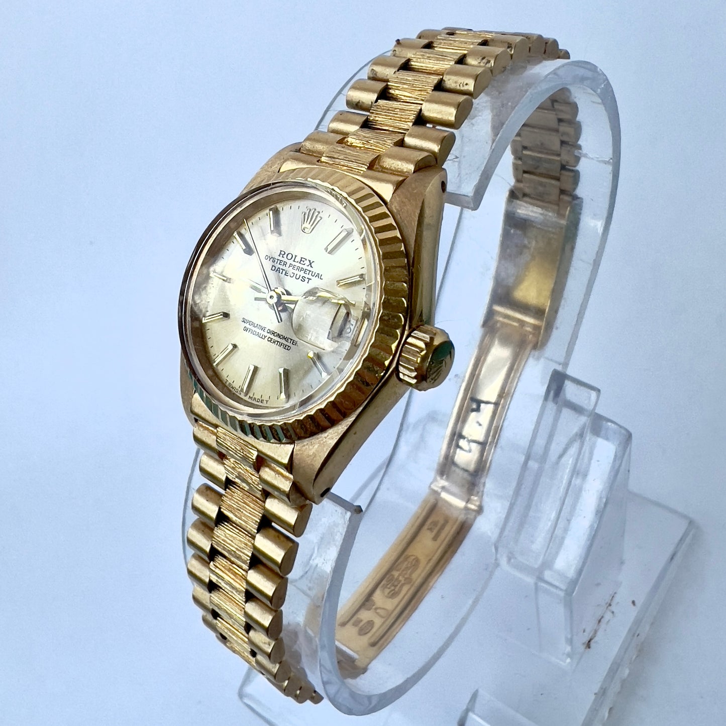 ROLEX OYSTER PERPETUAL DATEJUST Presidential Automatic 26mm 18K Yellow Gold Watch