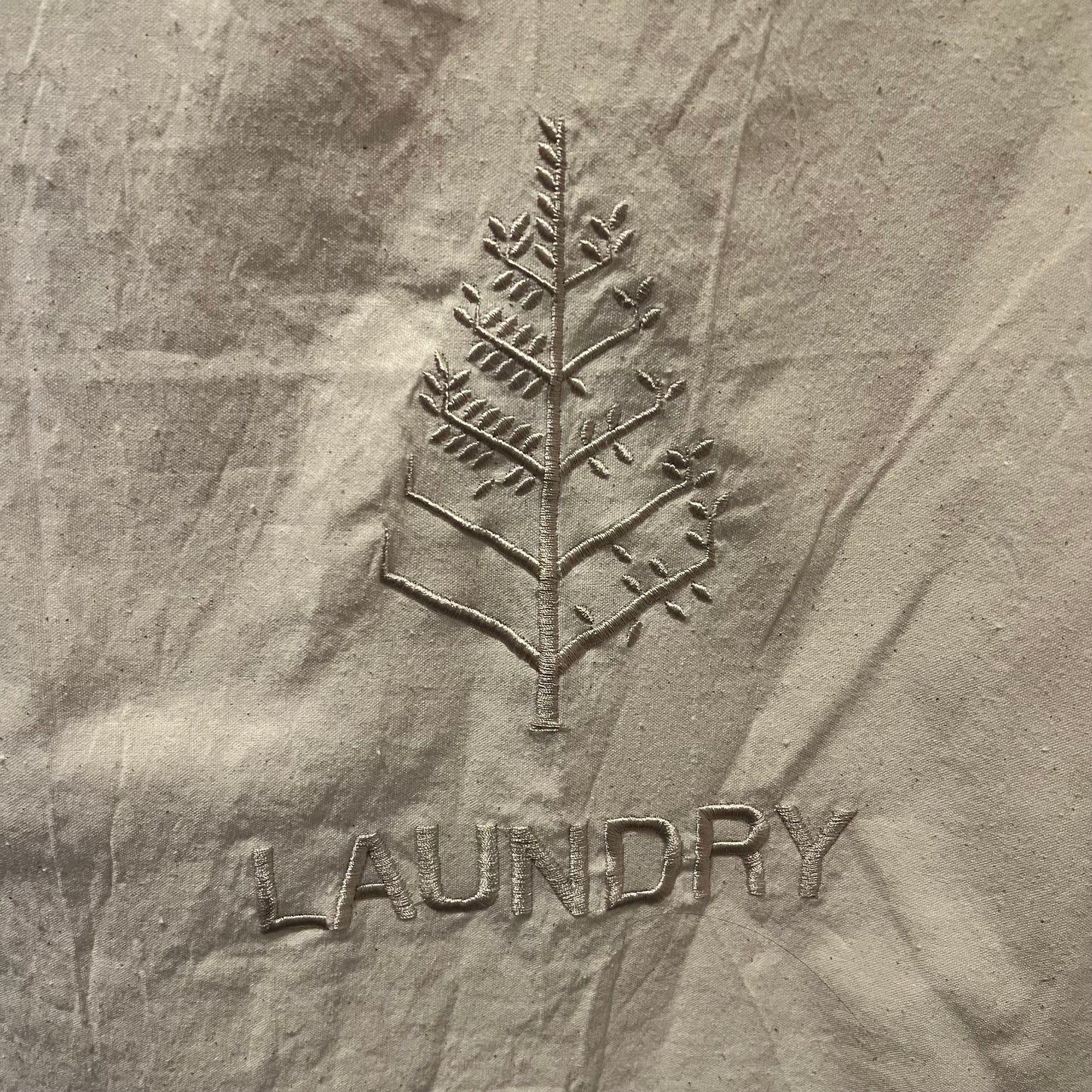 FOUR SEASONS Hotel Cream Natural Canvas Drawstring Laundry Bag 26.25x16 inches