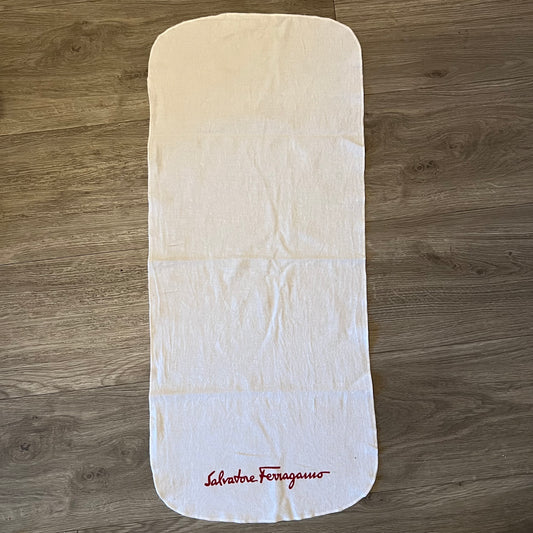 SALVATORE FERRAGAMO White Storage/Protection Cloth 29x12.5 inches