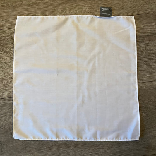 NEW MICHAEL KORS White 100% Cotton Handkerchief 12.5x13 inches