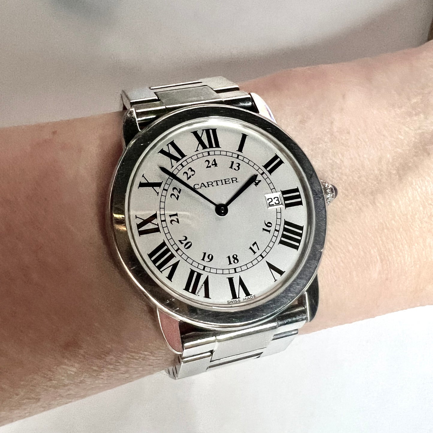 CARTIER RONDE SOLO Date 36mm Quartz Steel Watch