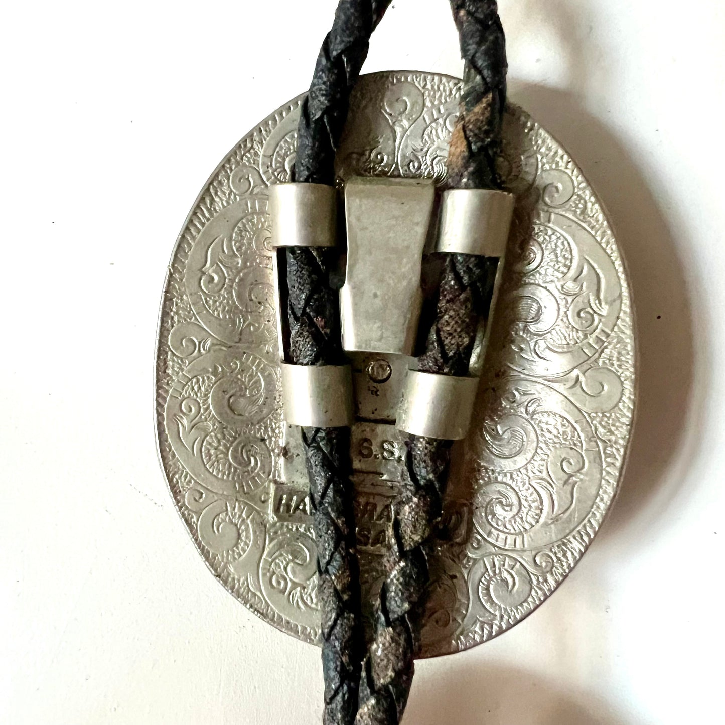 Silver Tone Bolo Genuine Bear Claw Turquoise Coral tie necklace