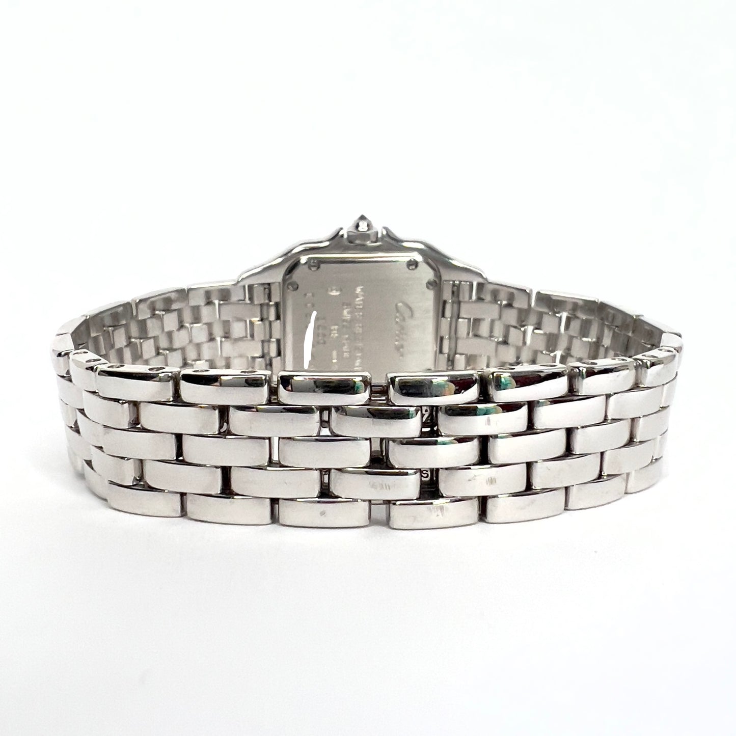 CARTIER PANTHERE Quartz 23mm Steel 0.37TCW DIAMOND Watch Cream Dial