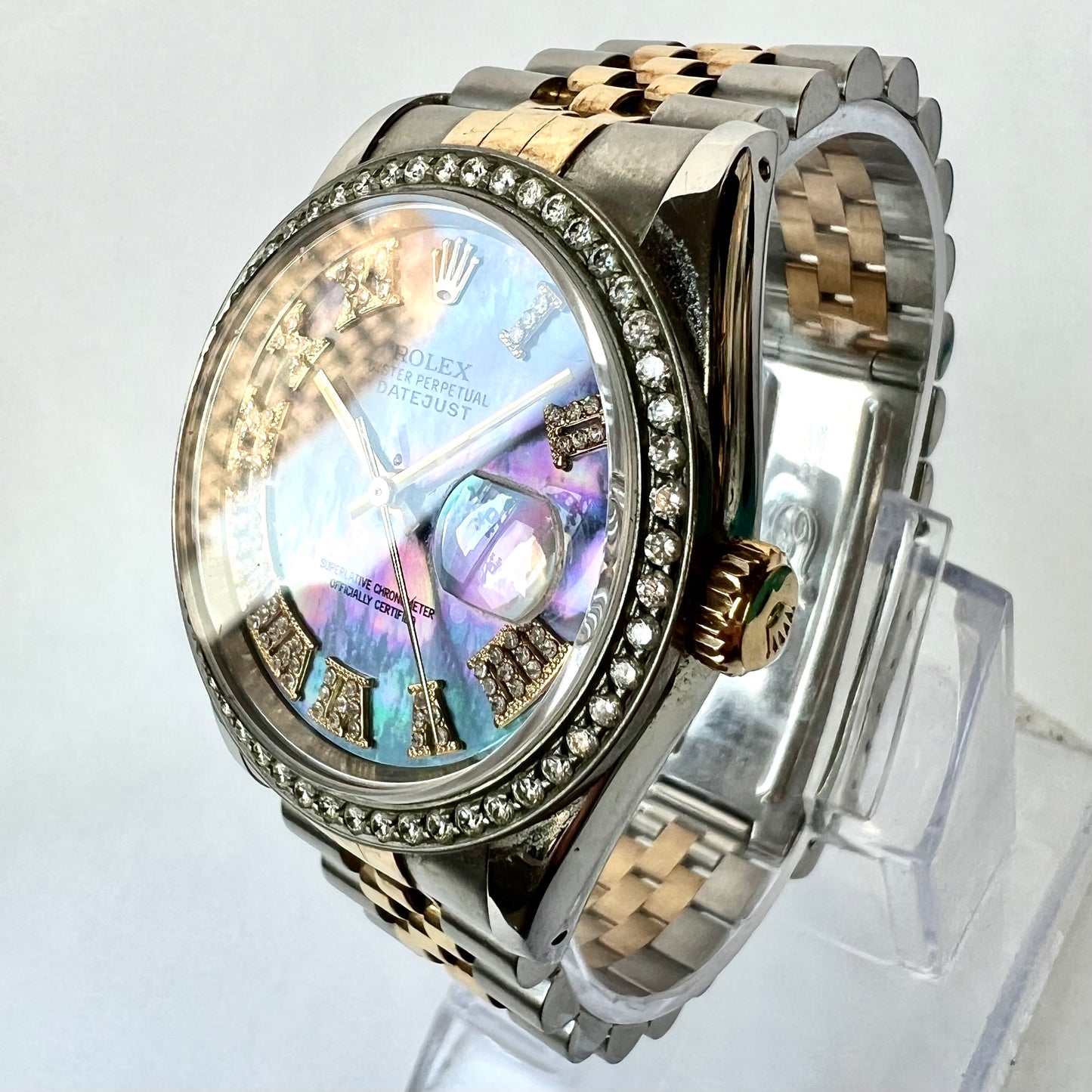 ROLEX DATEJUST Automatic 36mm 2 Tone Diamond Watch Jubilee Bracelet