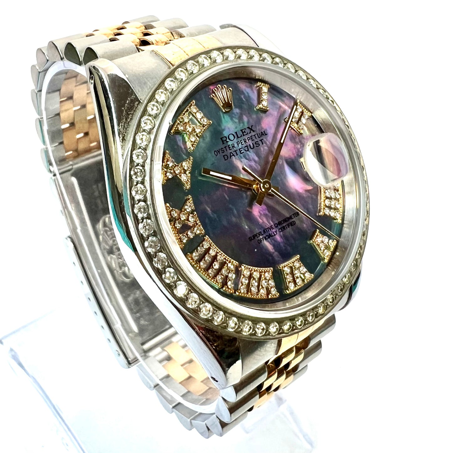 ROLEX DATEJUST Automatic 36mm 2 Tone Diamond Watch Jubilee Bracelet