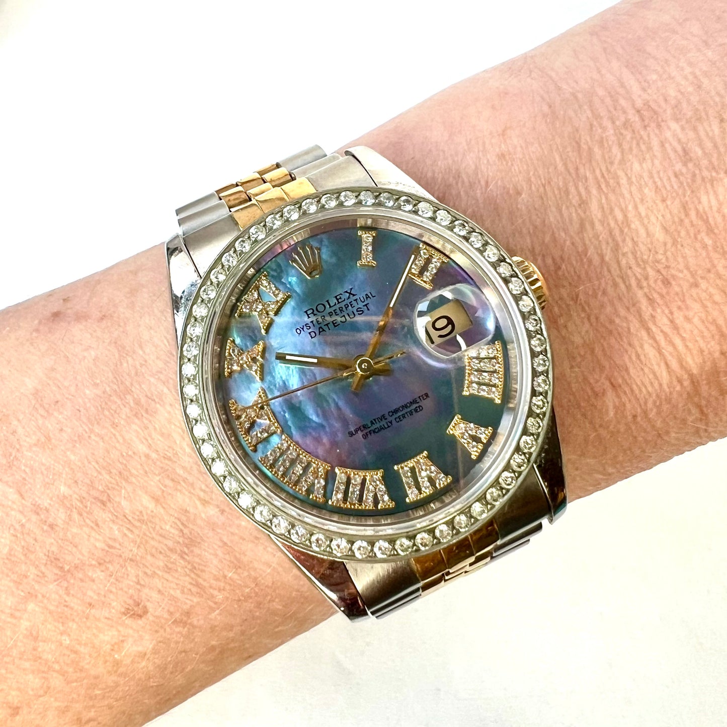 ROLEX DATEJUST Automatic 36mm 2 Tone Diamond Watch Jubilee Bracelet