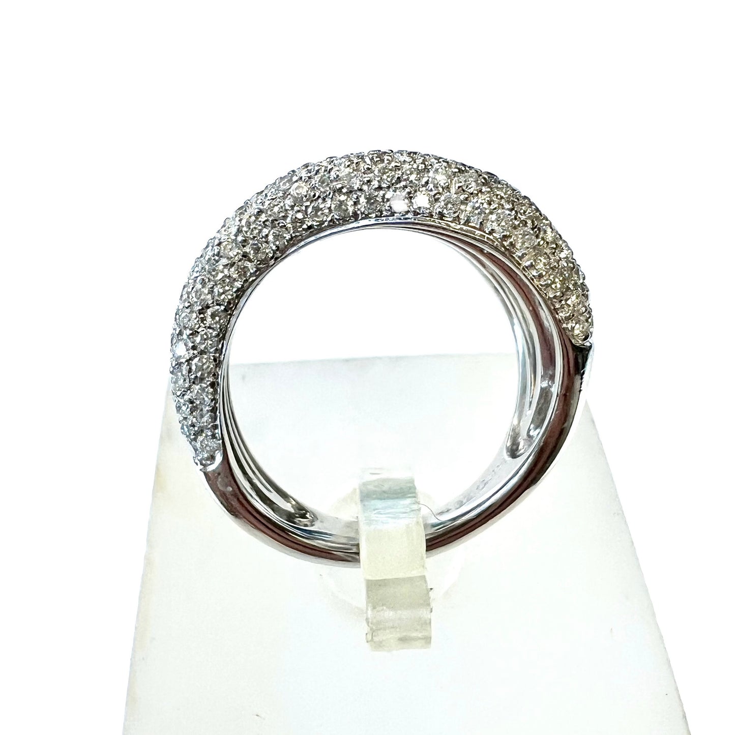 18K White Gold Diamond Ring Size 5.5