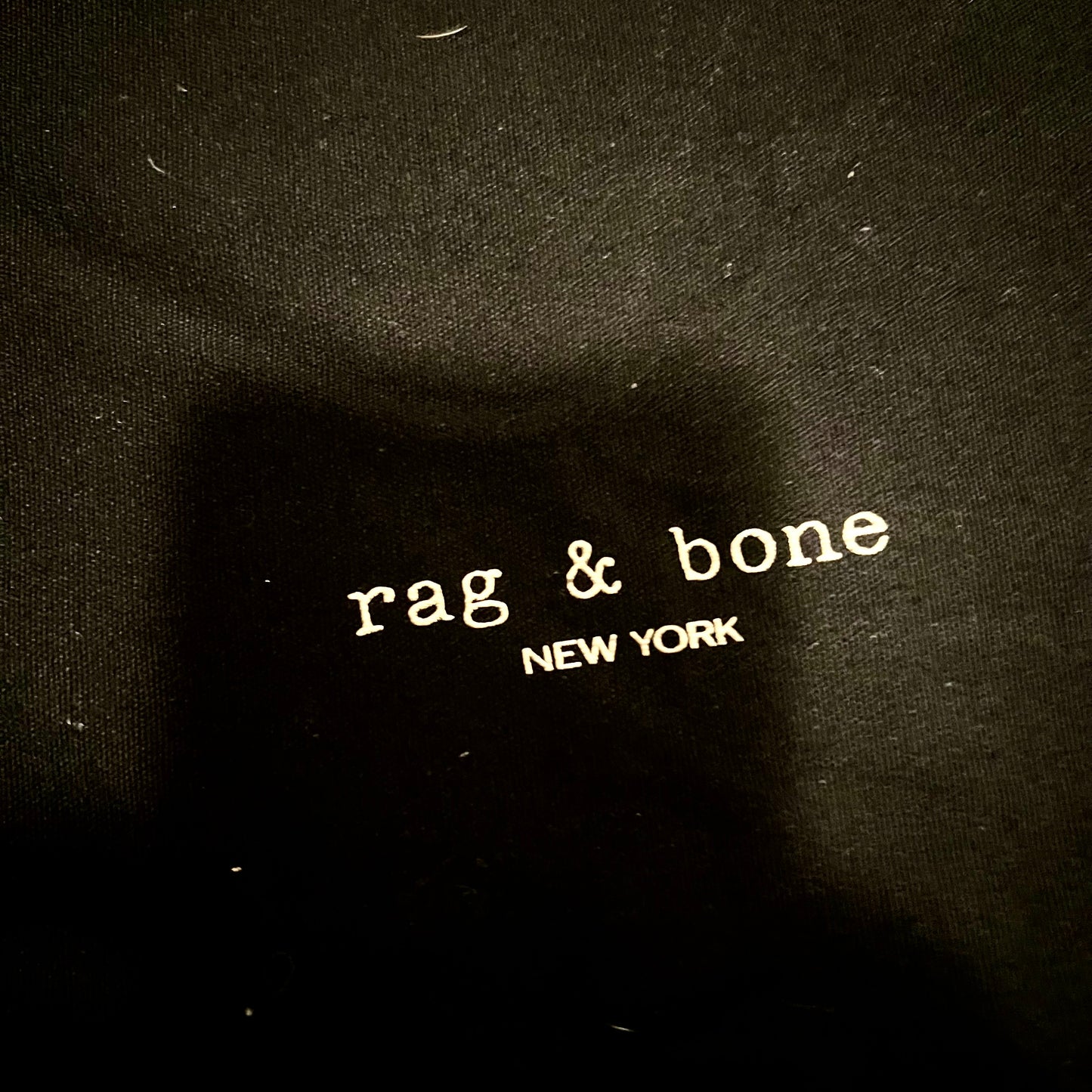 Rag & Bone Black Drawstring Dust Bag