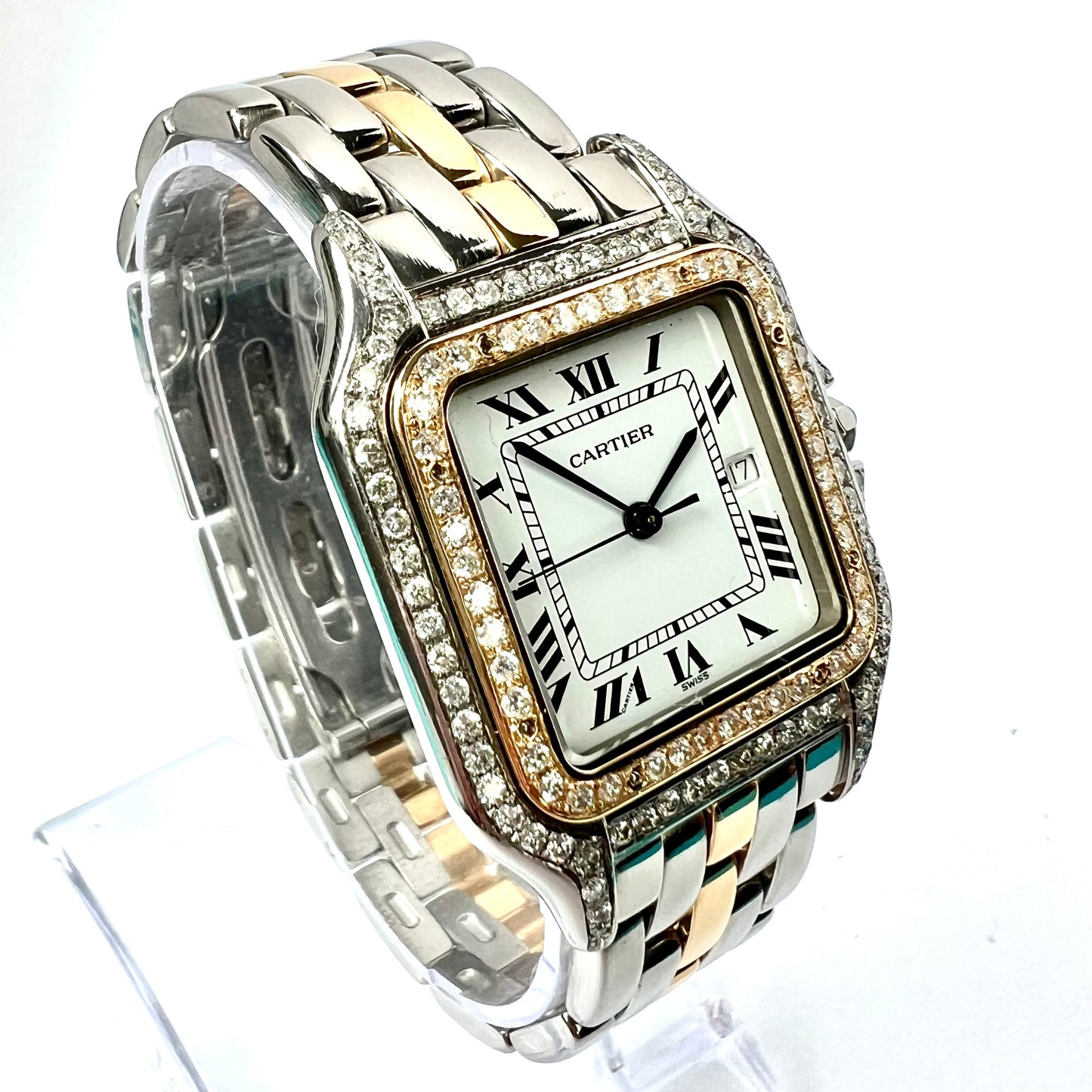 CARTIER PANTHERE Quartz 29mm 1 Row Gold 1.38TCW DIAMOND Watch