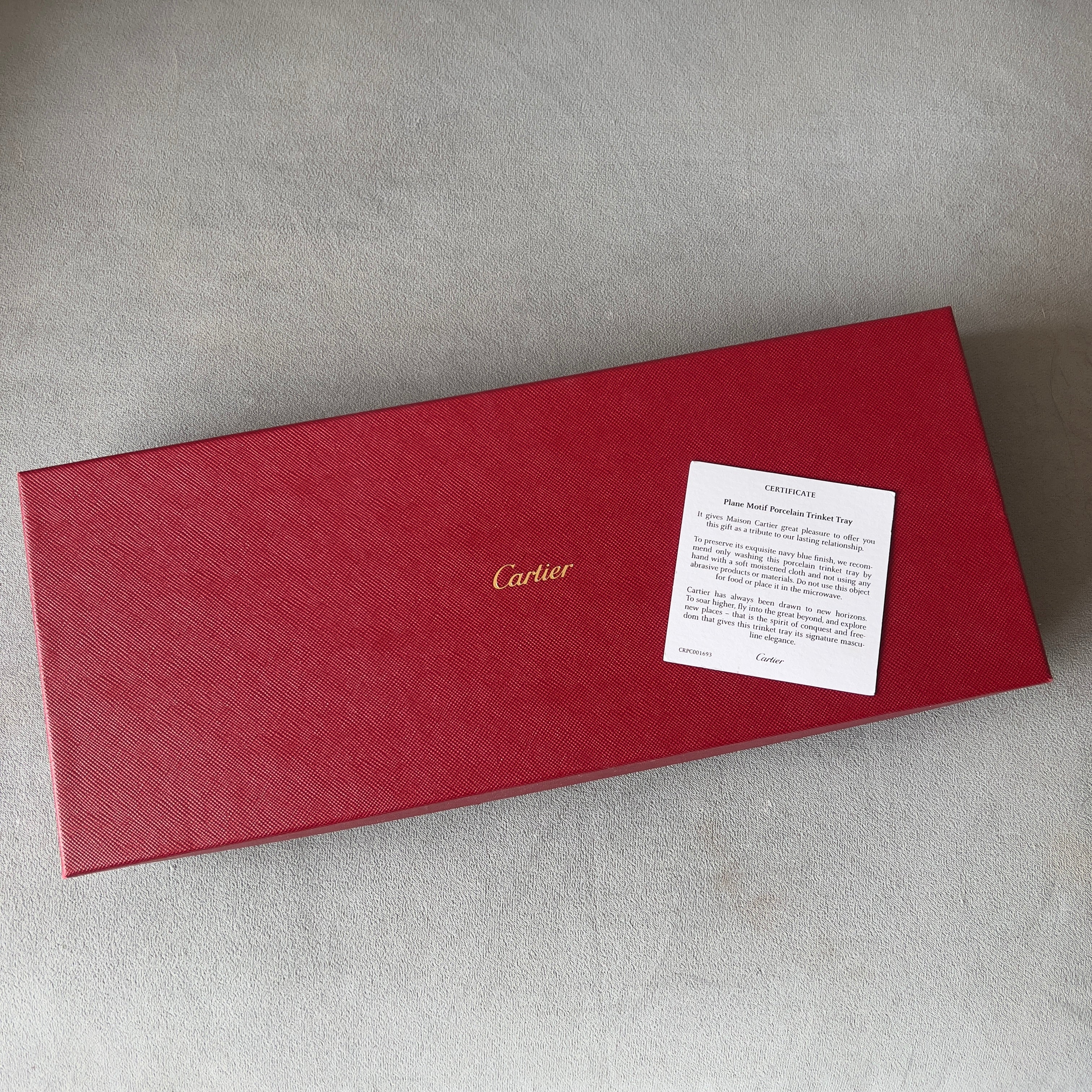 CARTIER Trinket Tray Box 13.80x5.60x1.5 inches Certificate