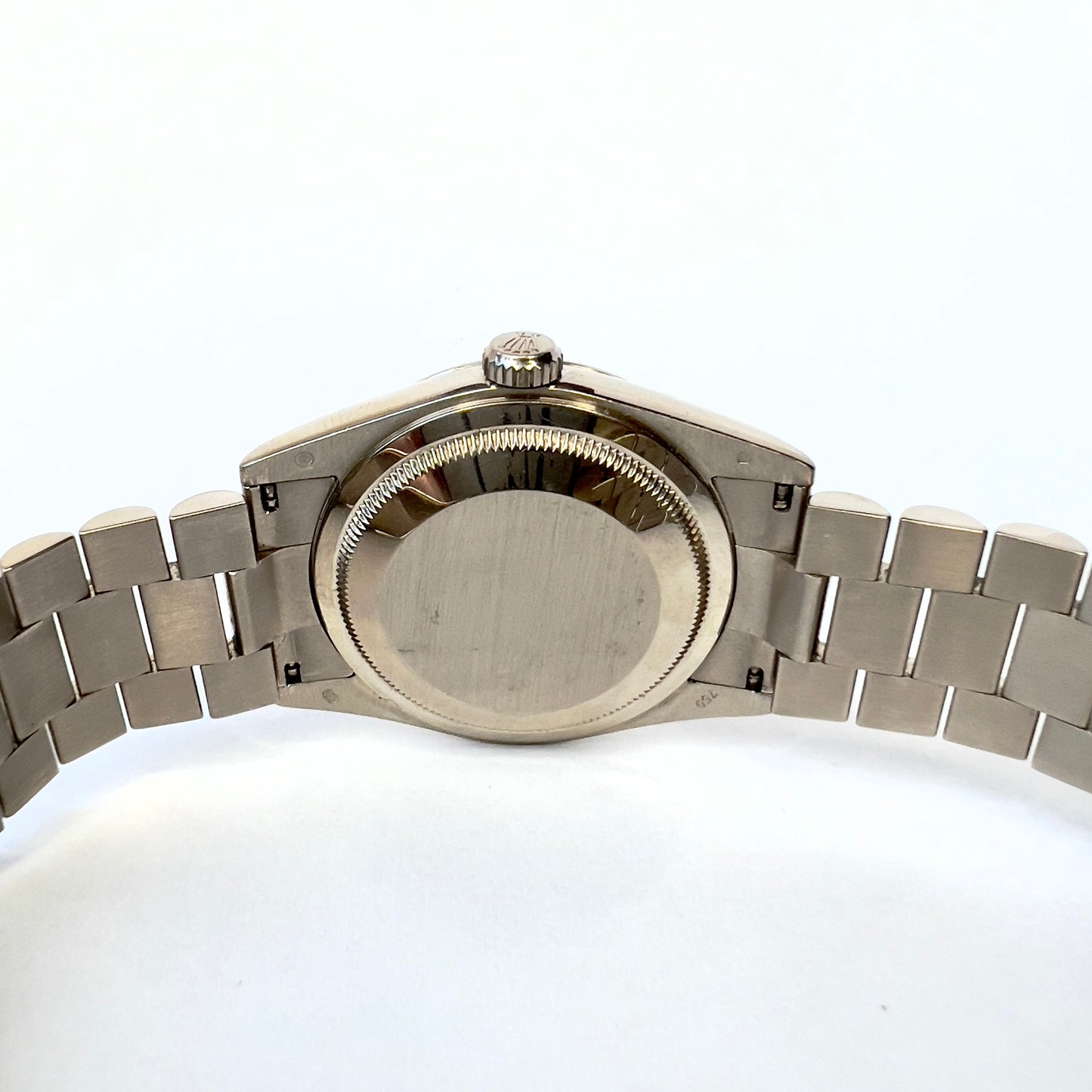 ROLEX OYSTER PERPETUAL DAY-DATE Automatic 36mm 18K WG Factory Diamond Dial Watch