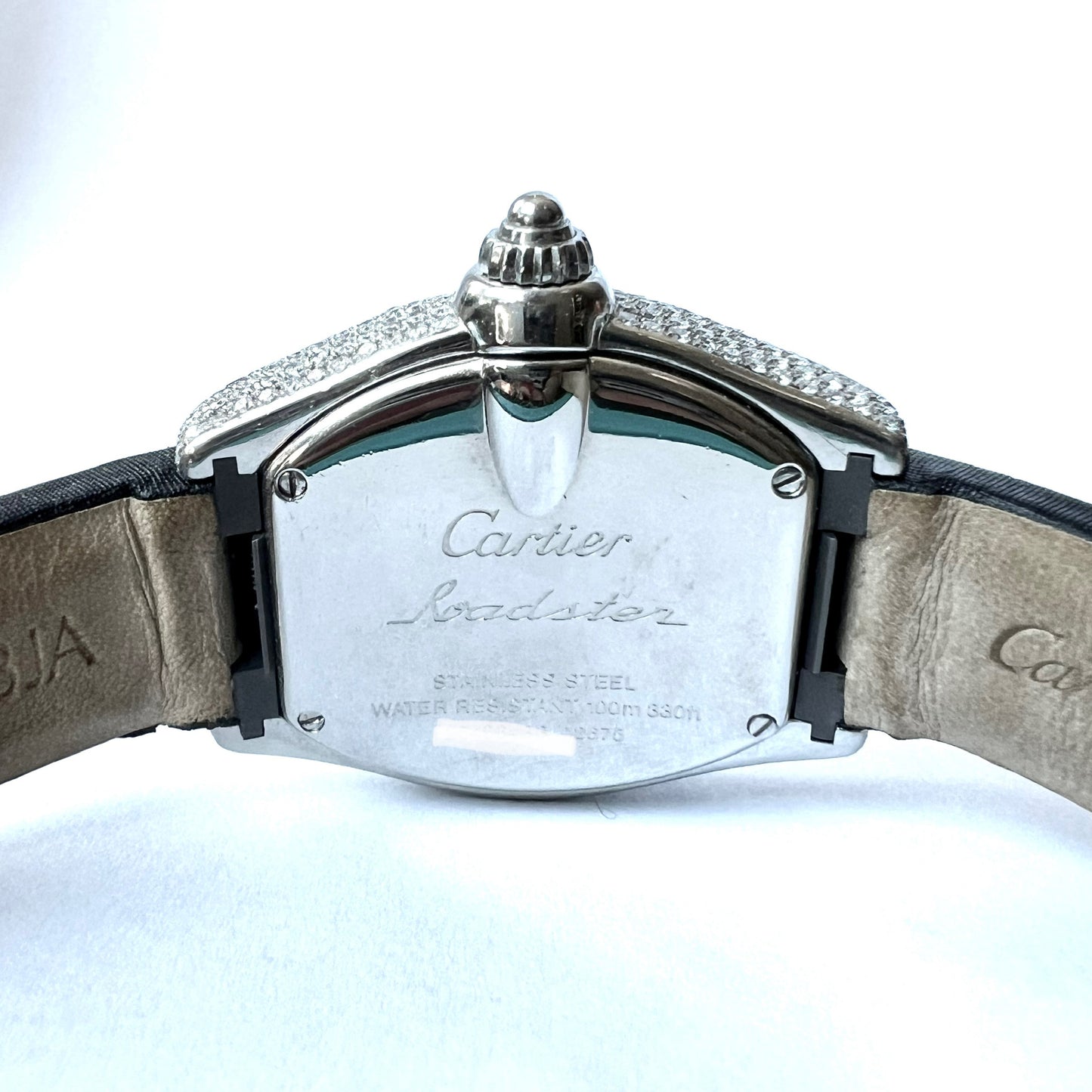 CARTIER ROADSTER Quartz 31mm Steel 2.84TCW Diamond Watch