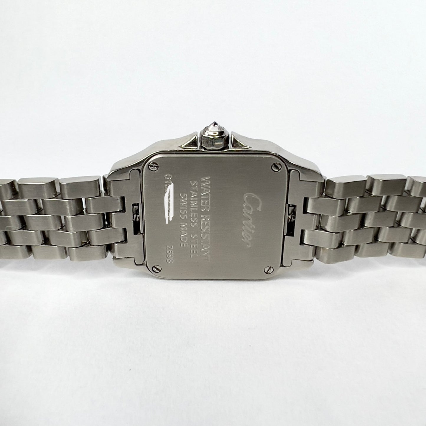 CARTIER SANTOS DEMOISELLE 2698 Quartz 20mm Steel 1.10TCW Diamond Watch