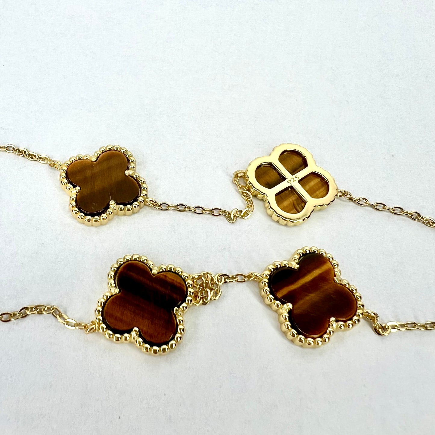 NEW Gold Tone 925 Sterling Silver Necklace Natural Mother of Pearl Size 22 inches
