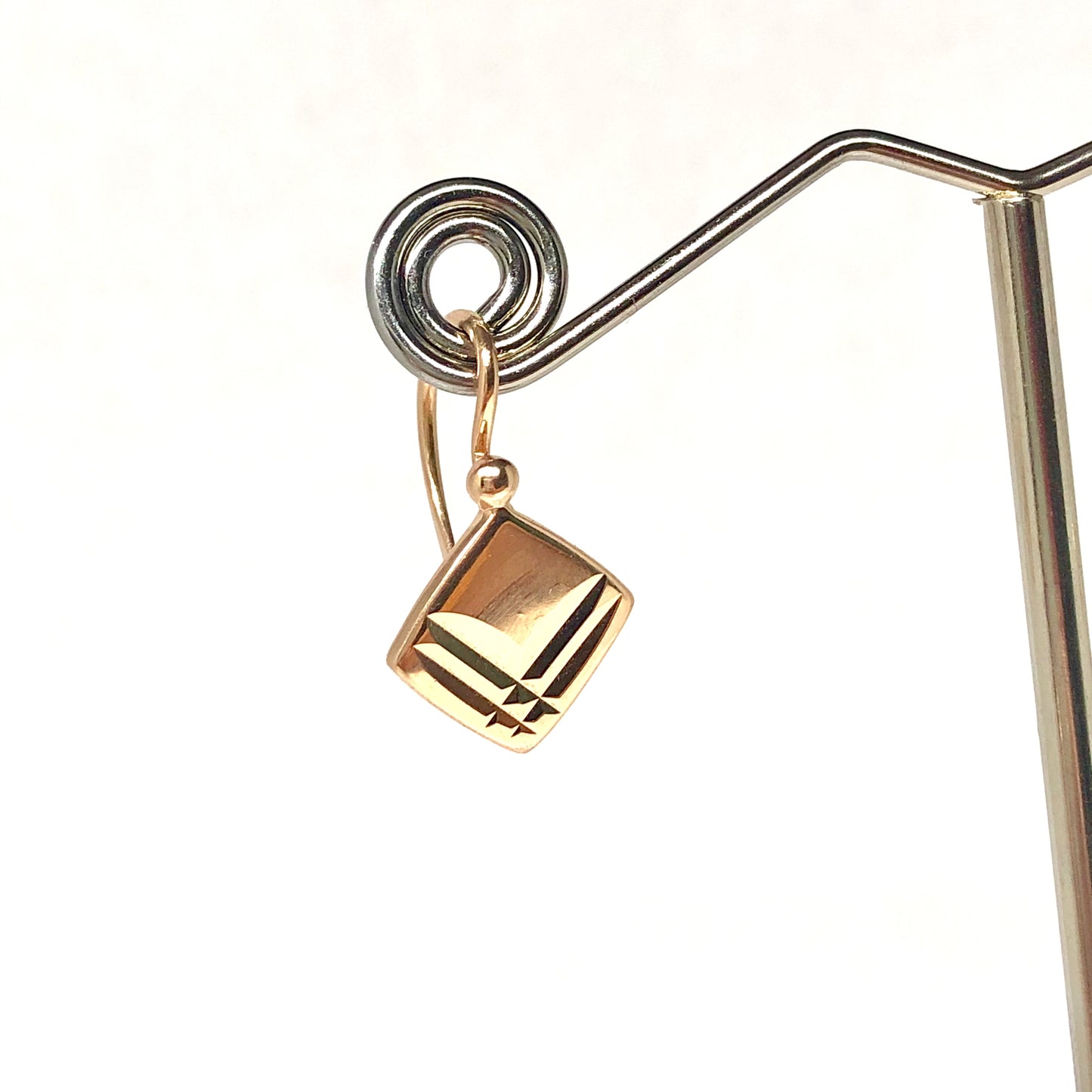 14K Rose Gold Earrings stamped 853 European stamp 10.16x10.16mm 4.97g