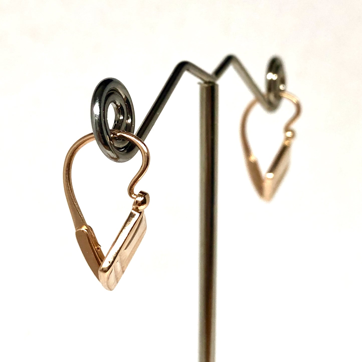 14K Rose Gold Earrings stamped 853 European stamp 10.16x10.16mm 4.97g