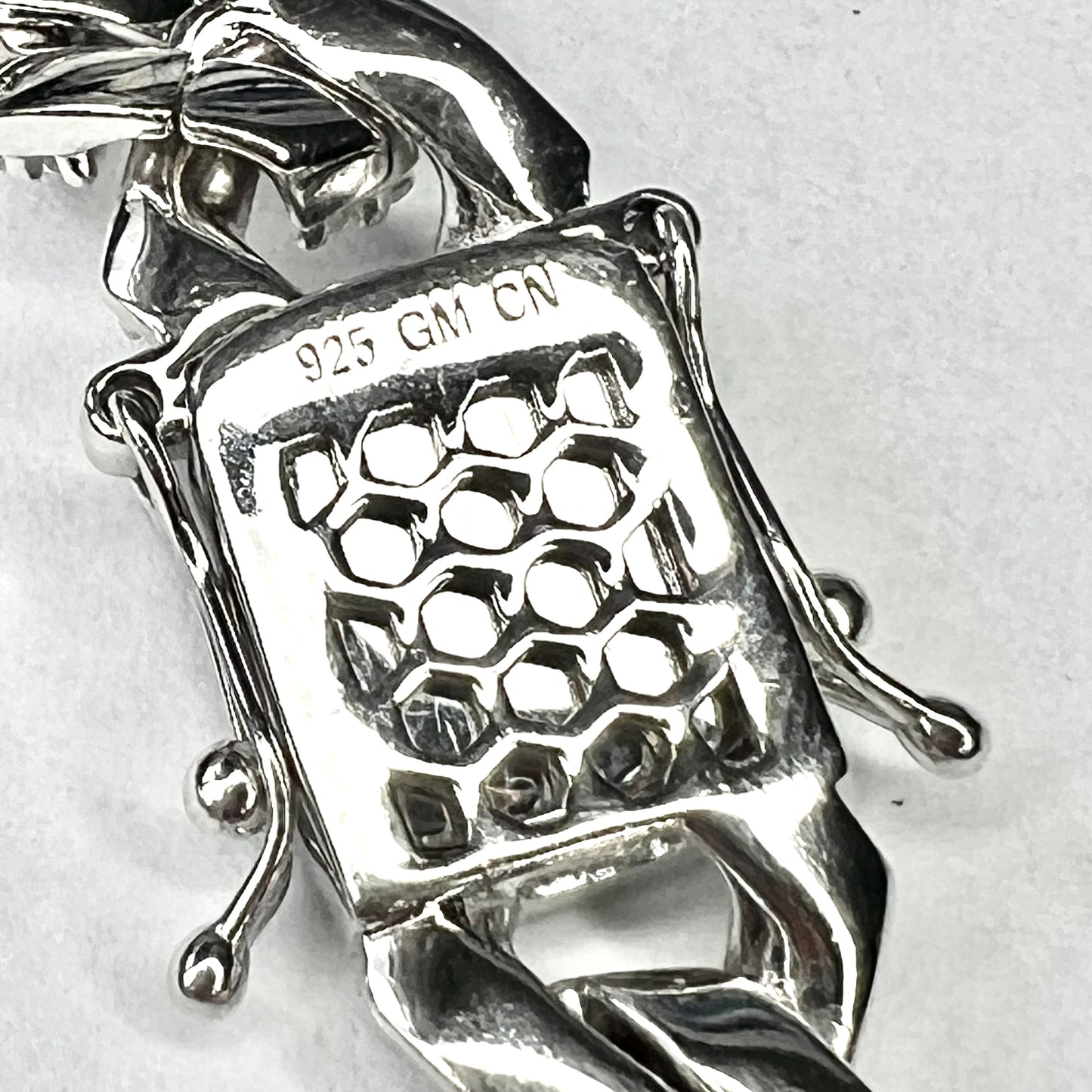 NEW 925 Sterling Silver Bracelet Cubic Zirconia Stones Size 7.75 inches