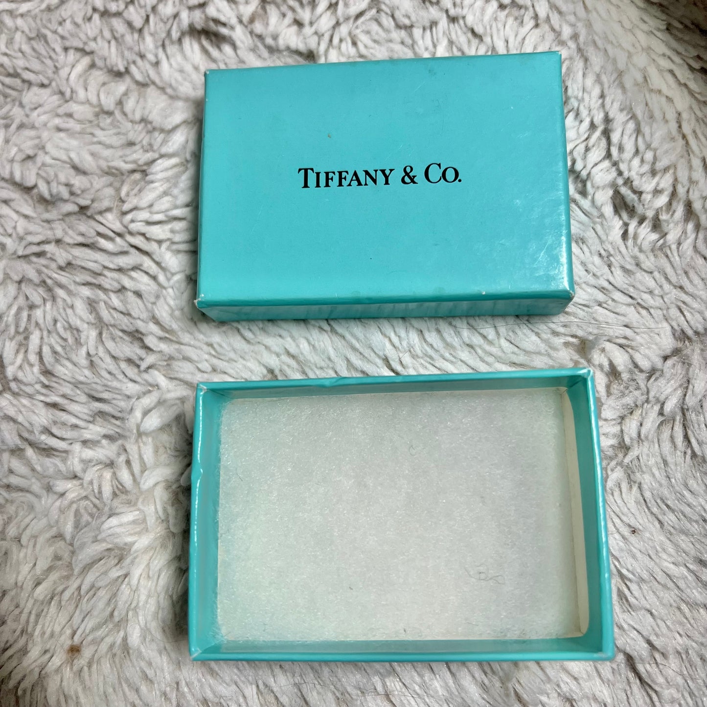 TIFFANY & CO. 925 Silver Book Page Holder in Pouch + Box + Shopping Bag + Ribbon