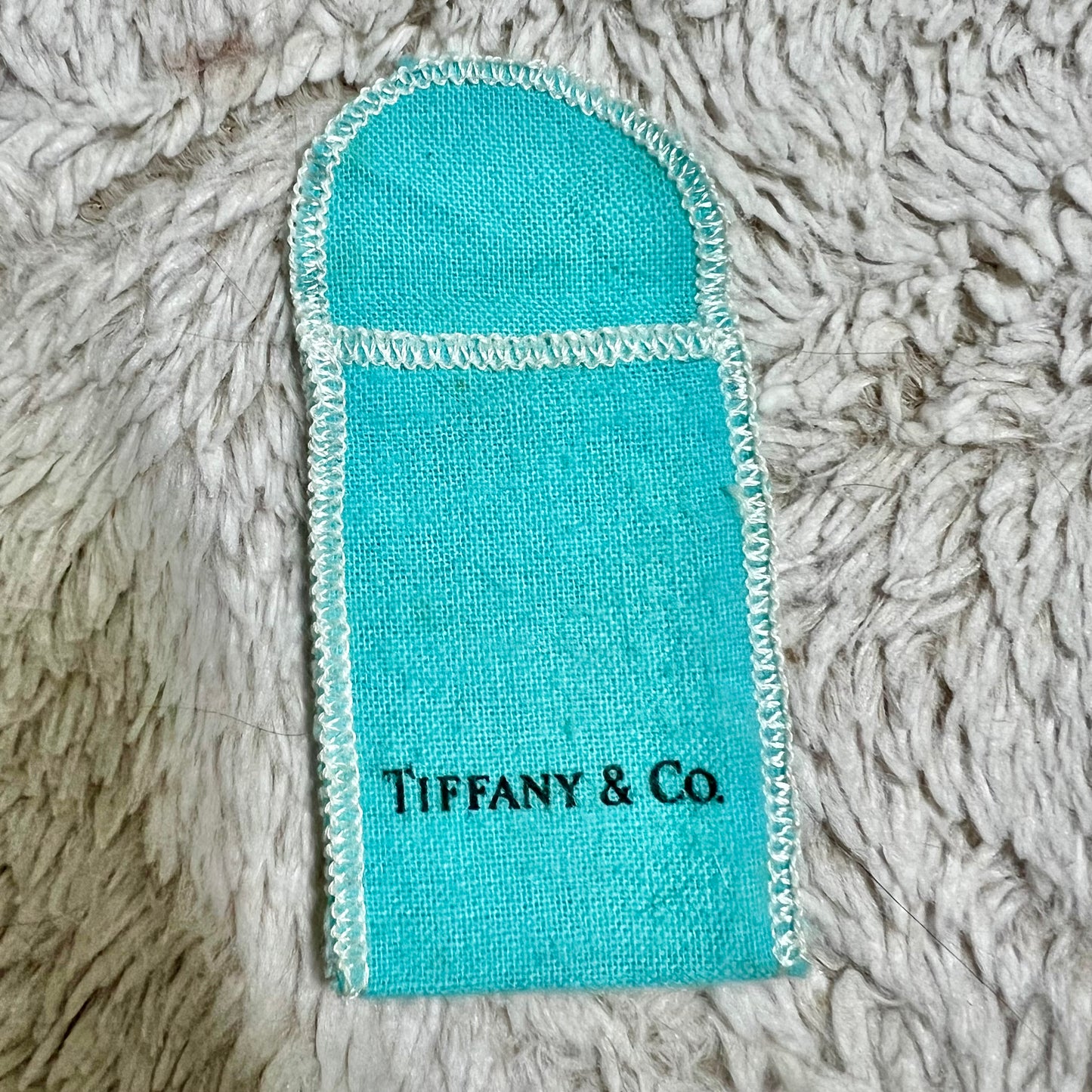 TIFFANY & CO. 925 Silver Book Page Holder in Pouch + Box + Shopping Bag + Ribbon