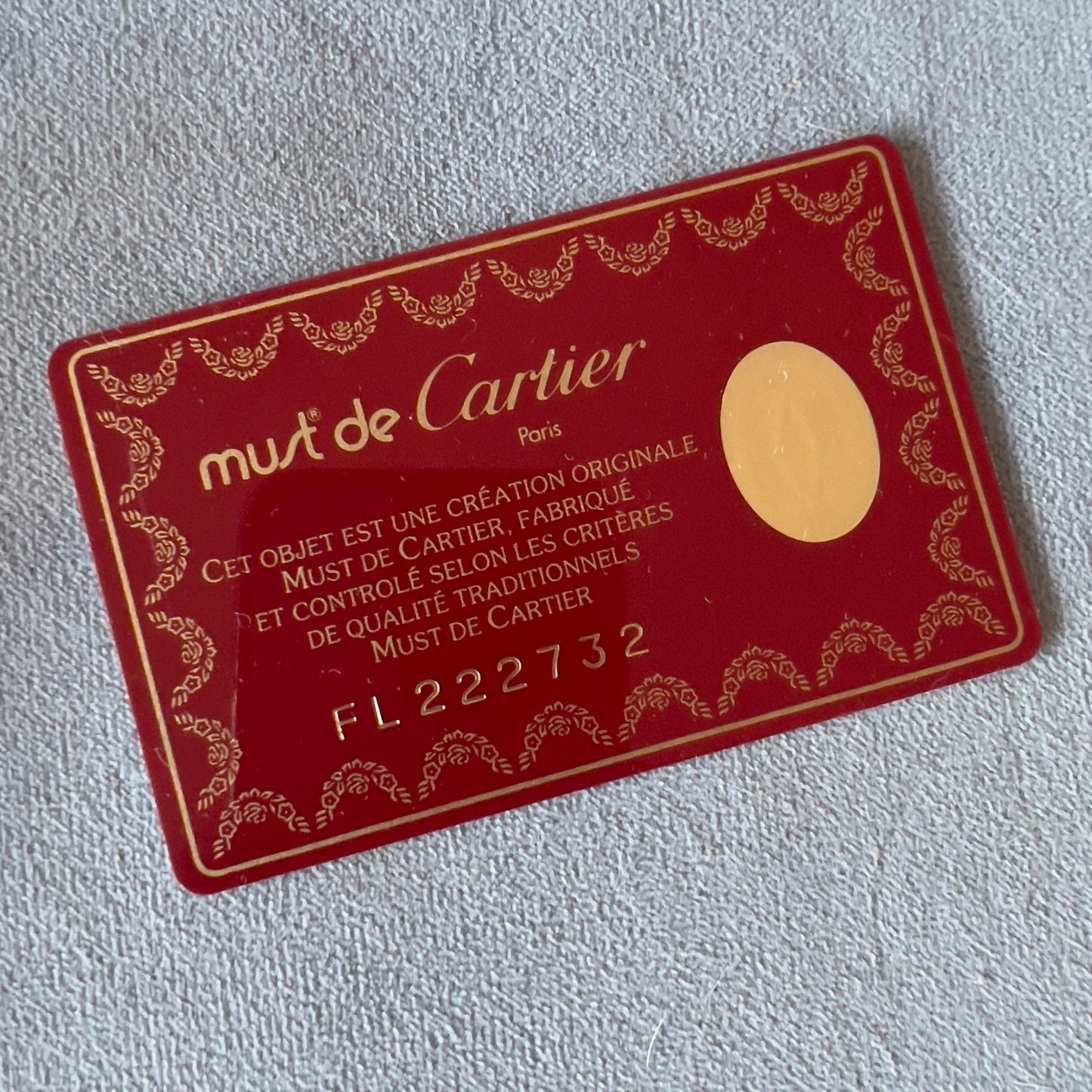 CARTIER Goods Box + Wrapping Cloth + Filled Certificate Card