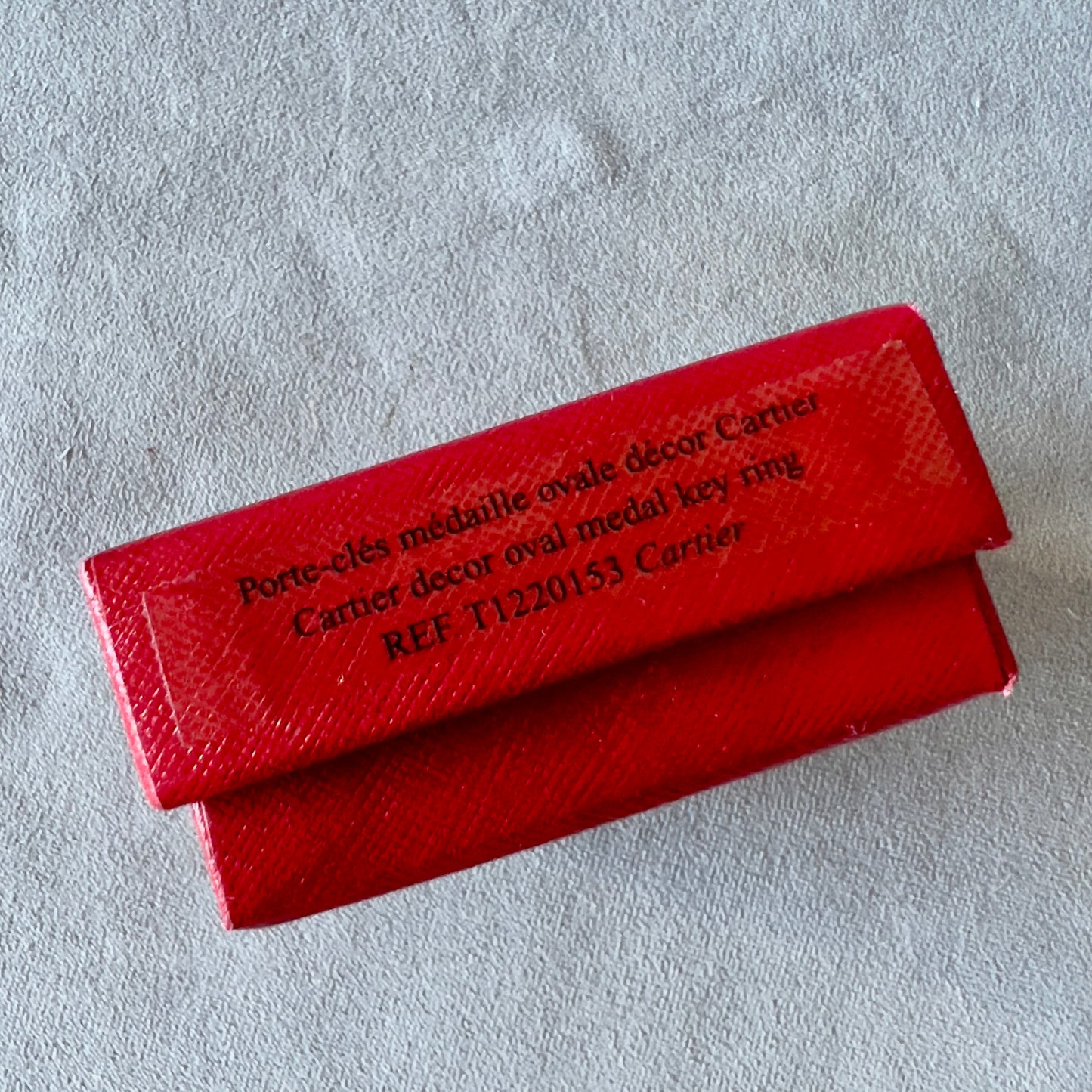 CARTIER Key Ring Box 3.20x2.80x1.15 inches