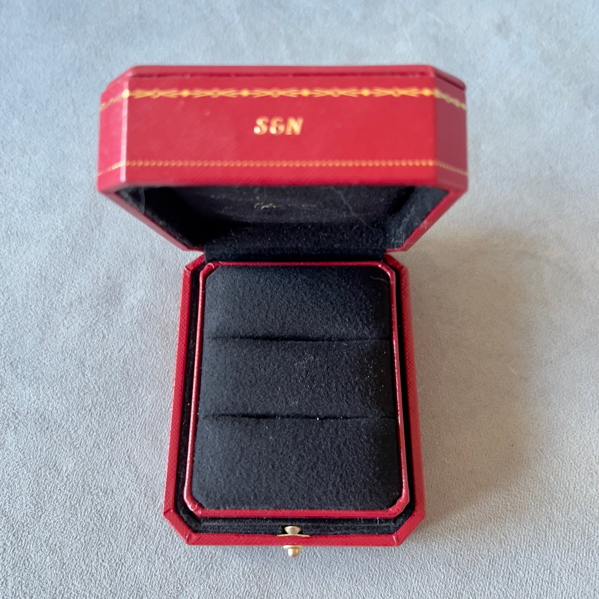 CARTIER Double Alliance Ring Box + Outer Box 4.40x3.60x1.90 inches