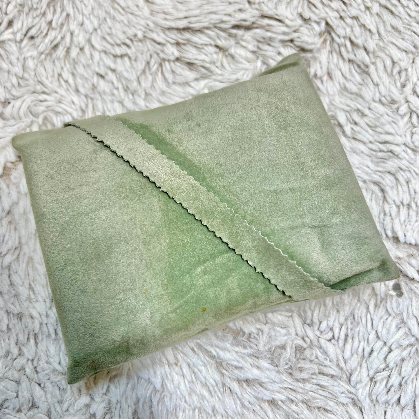 GRAND SEIKO Green Faux Suede Box 5.10x4.25x2.10 inches