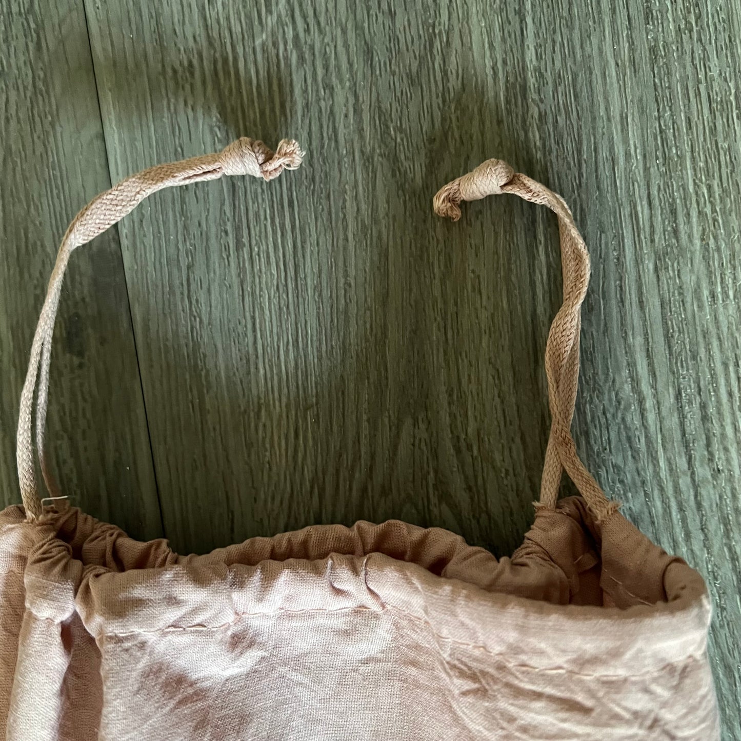 Miu Miu drawstring dust bag in blush pink 11x10.75 inches