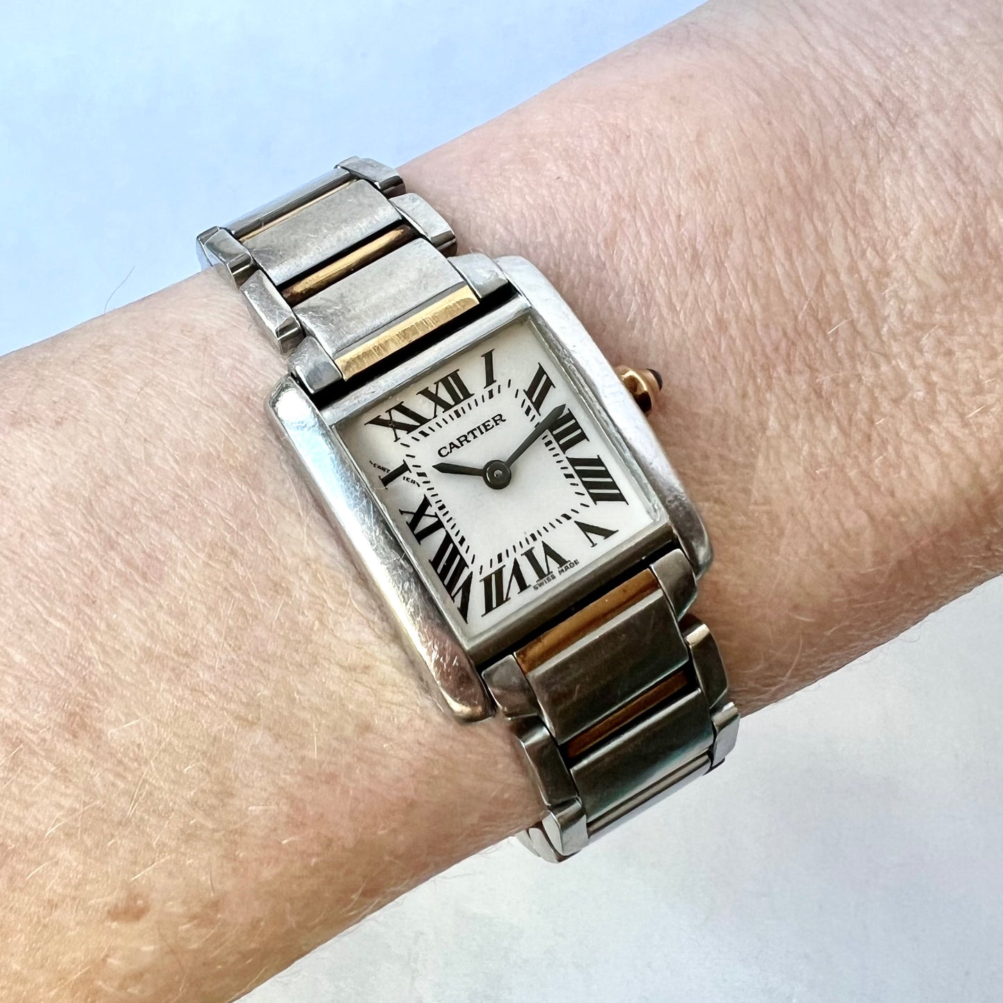 CARTIER TANK FRANCAISE Quartz 20mm 2 Tone Watch
