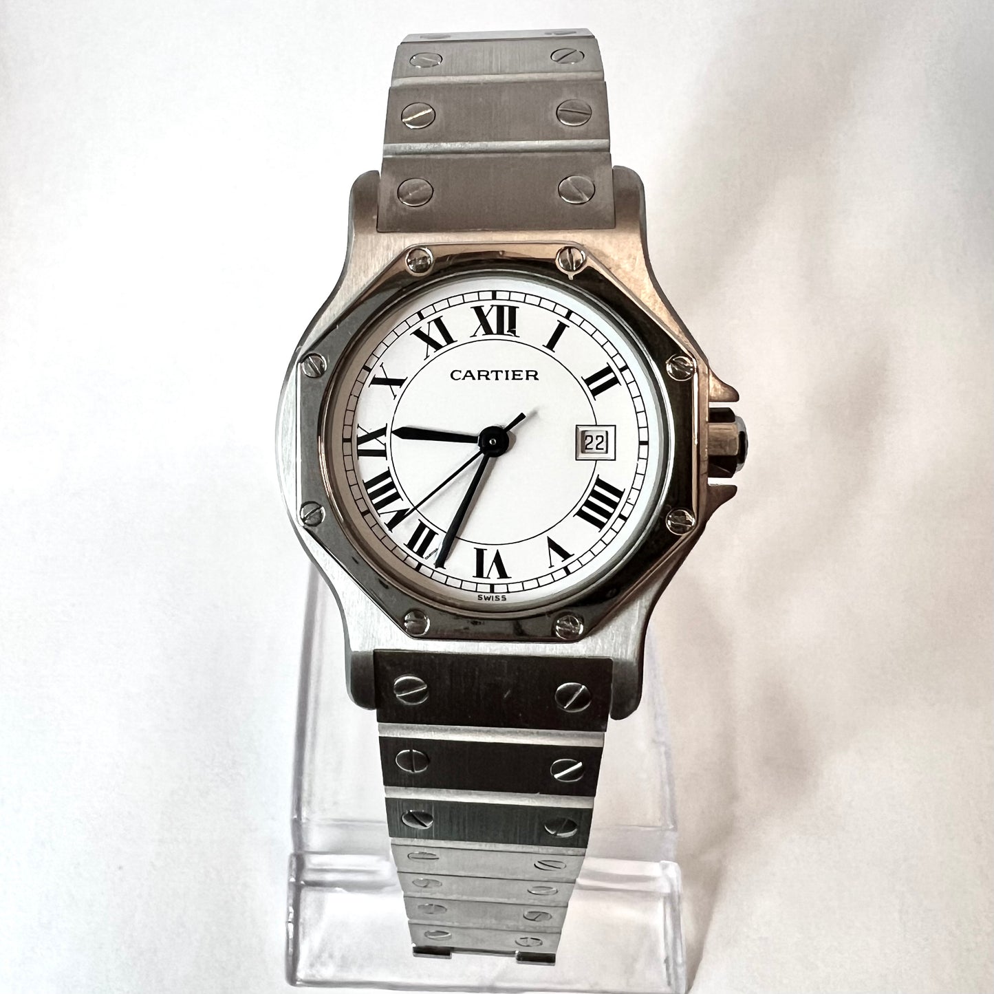 CARTIER SANTOS OCTAGON Automatic 31mm Steel Watch