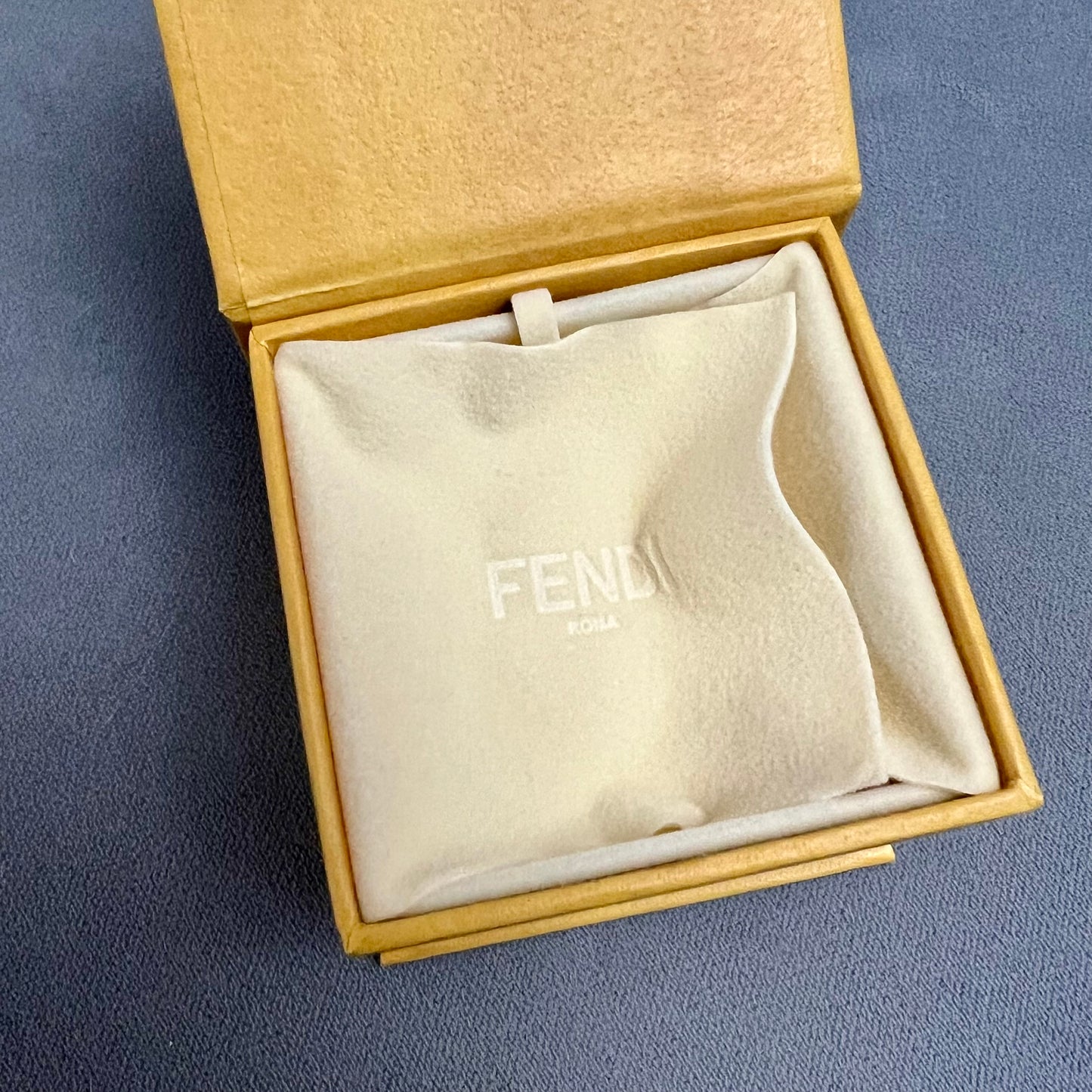 FENDI Ring/Cufflinks/Earrings Box 2.75x2.60x2.25 inches