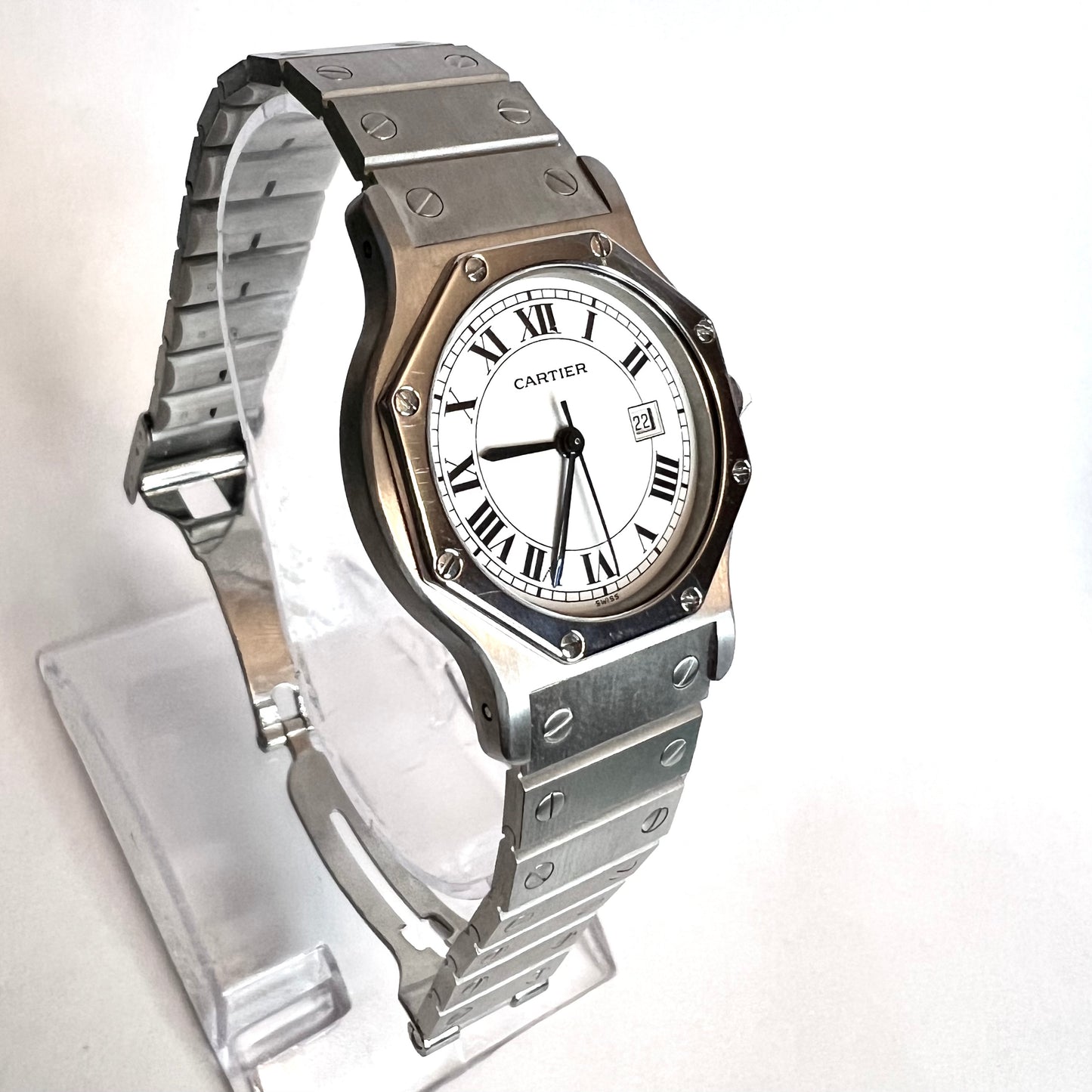 CARTIER SANTOS OCTAGON Automatic 31mm Steel Watch