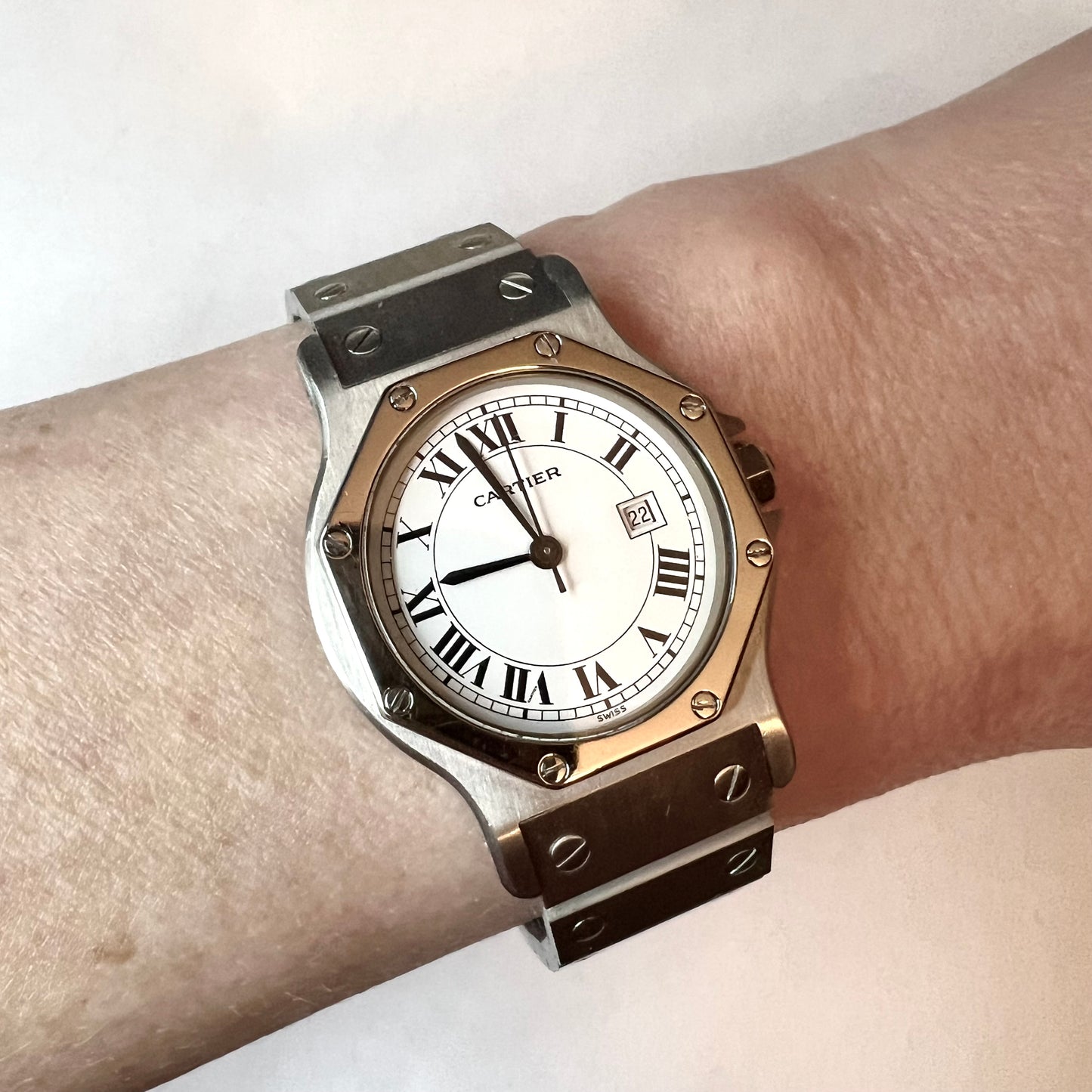 CARTIER SANTOS OCTAGON Automatic 31mm Steel Watch