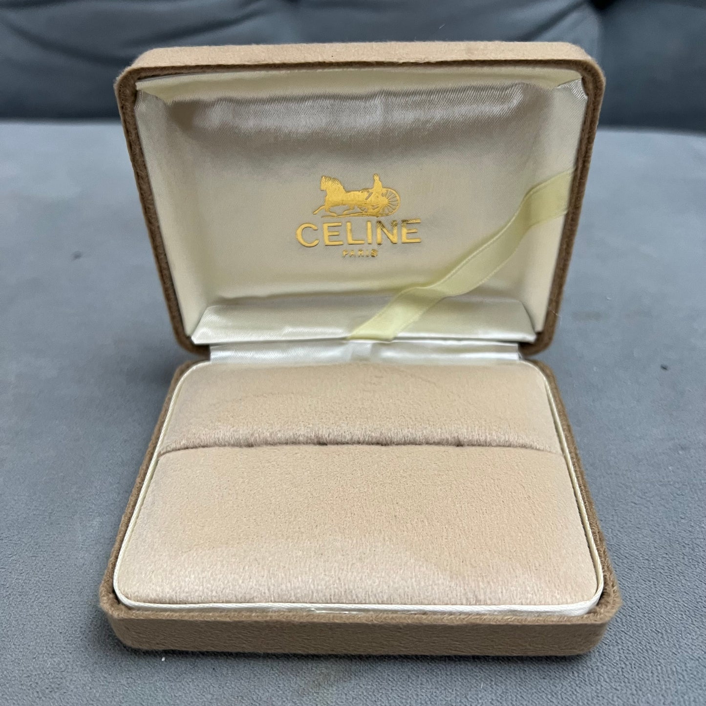 CELINE Ring/Cufflinks/Earrings Box + Outer Box 4.10x3.30x1.40 inches
