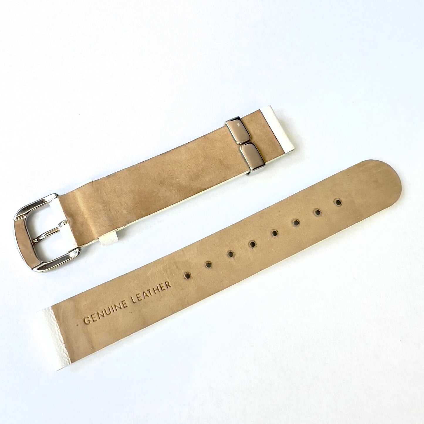 XOXO 16/16mm White Leather Strap Band with Silver Tone Buckle