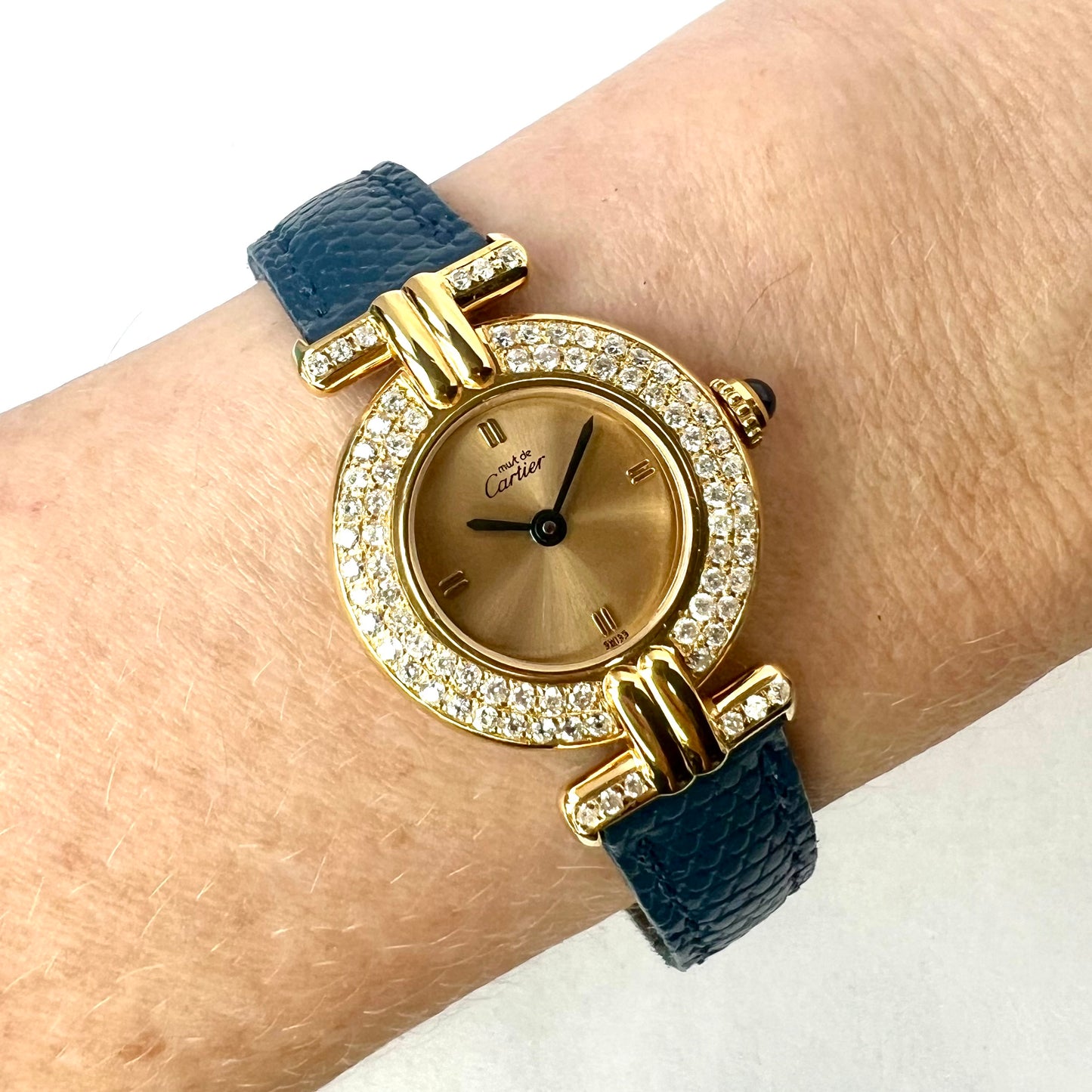 CARTIER VERMEIL COLISEE Quartz 24mm GoldPlated Silver 0.87TCW DIAMONDS
Watch