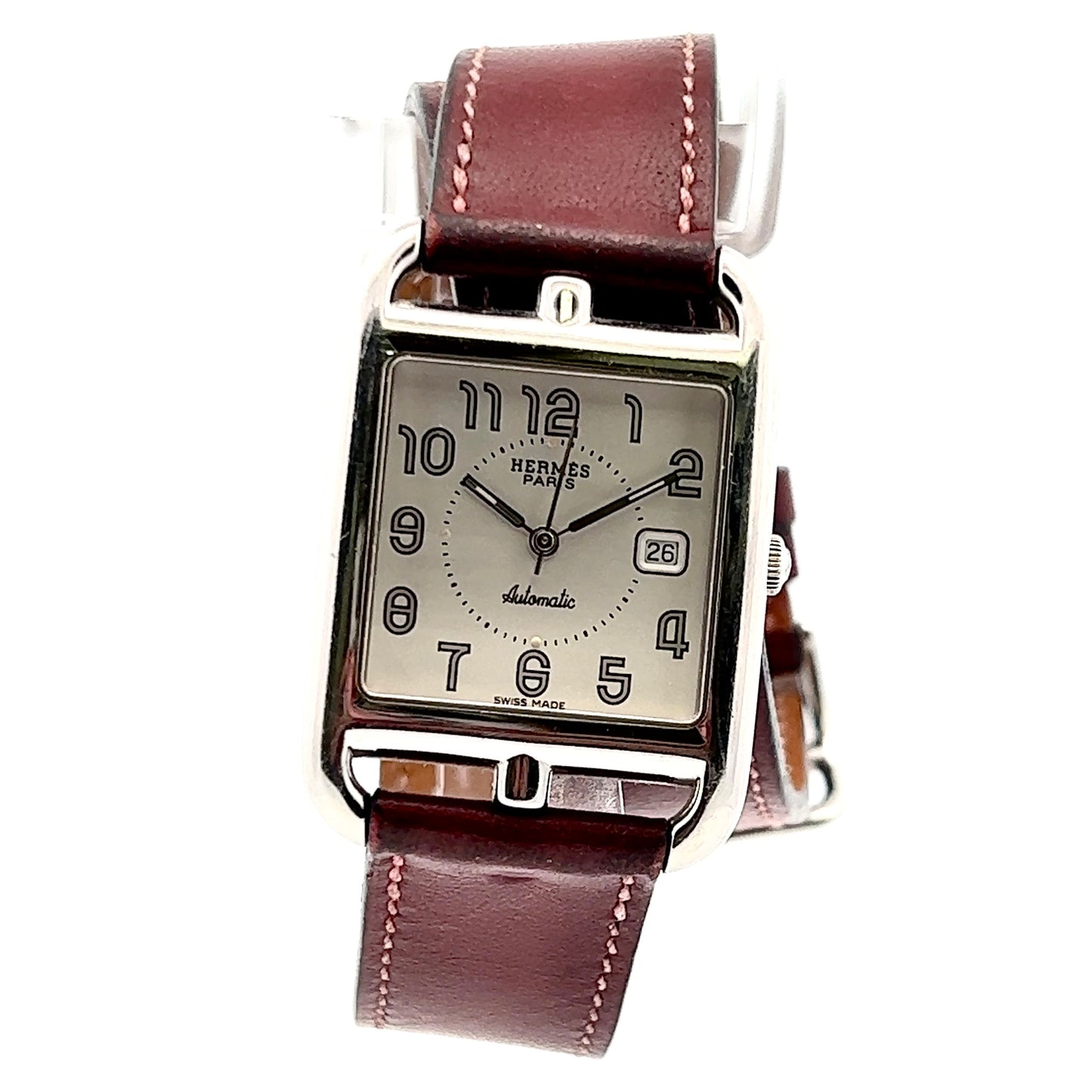 HERMÈS CAPE COD Automatic 29mm Steel Watch Double Tour Band