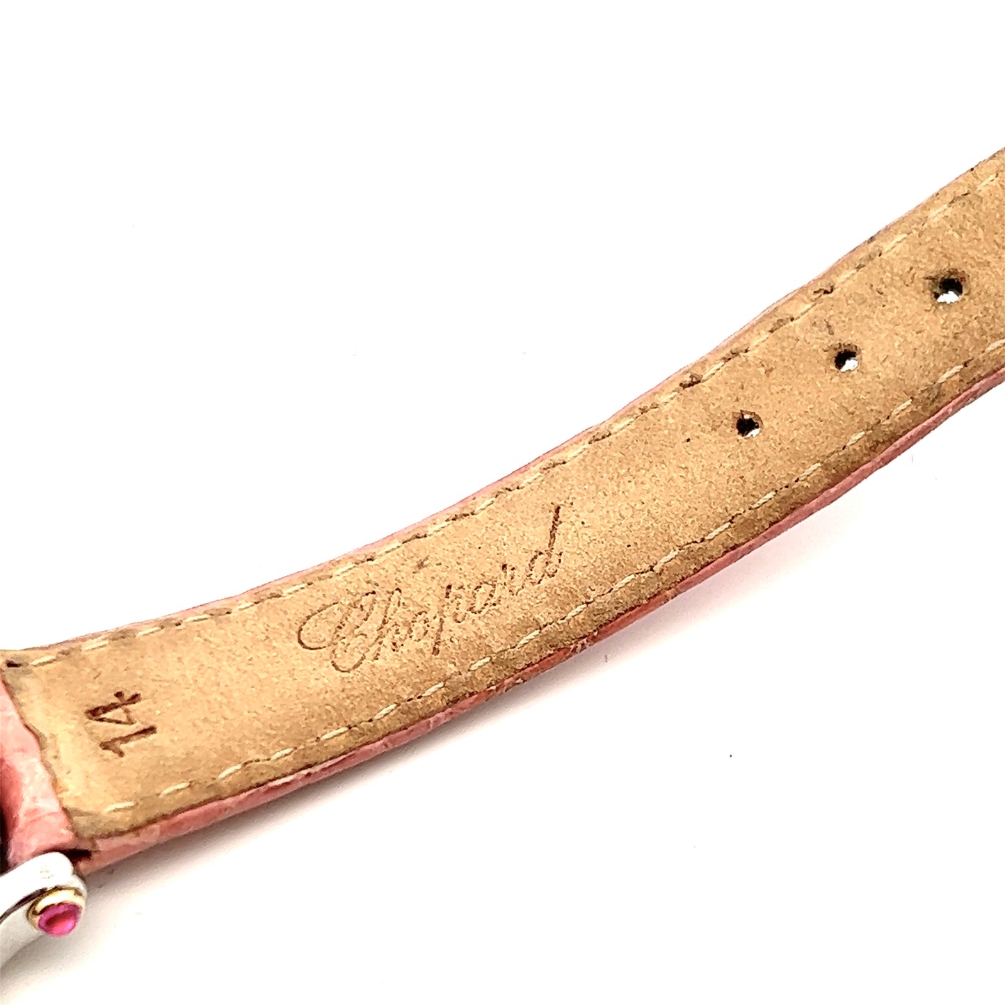 CHOPARD HAPPY SPORT Quartz 26mm 2 Tone Floating DIAMONDS & Red RUBIES Watch