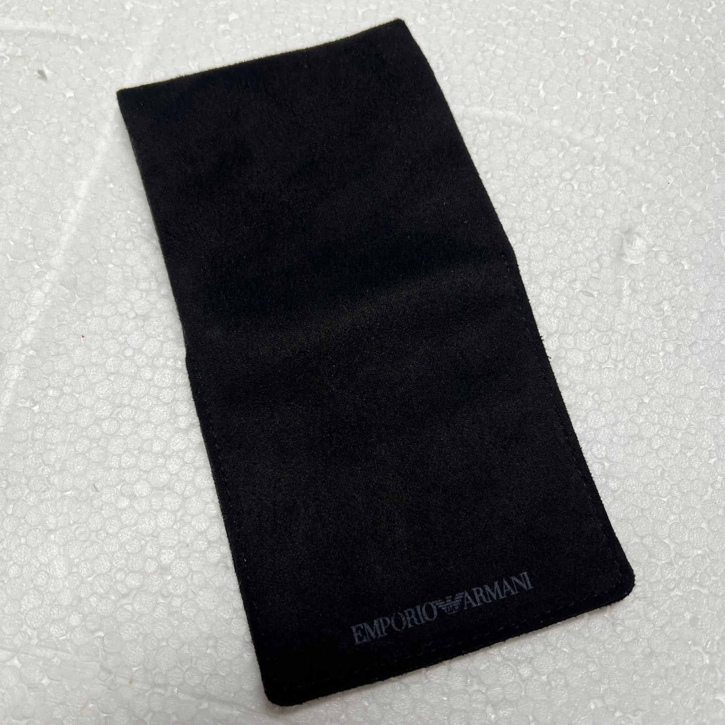 EMPORIO ARMANI Gray Box with Black Velvet Pouch 3.5x3.5x1.5 inches