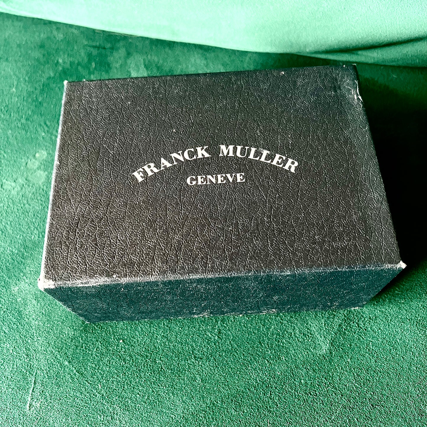 FRANCK MULLER Luminous Blue Wooden Box + Outer Box 7x5.3.5 inches