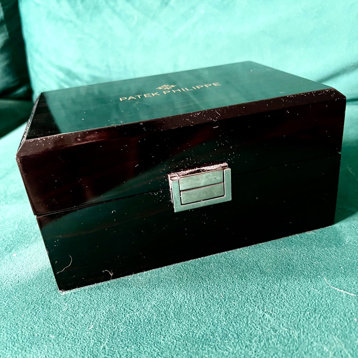 PATEK PHILIPPE Luminous Brown Wooden Box 7.75x5.25x4 inches