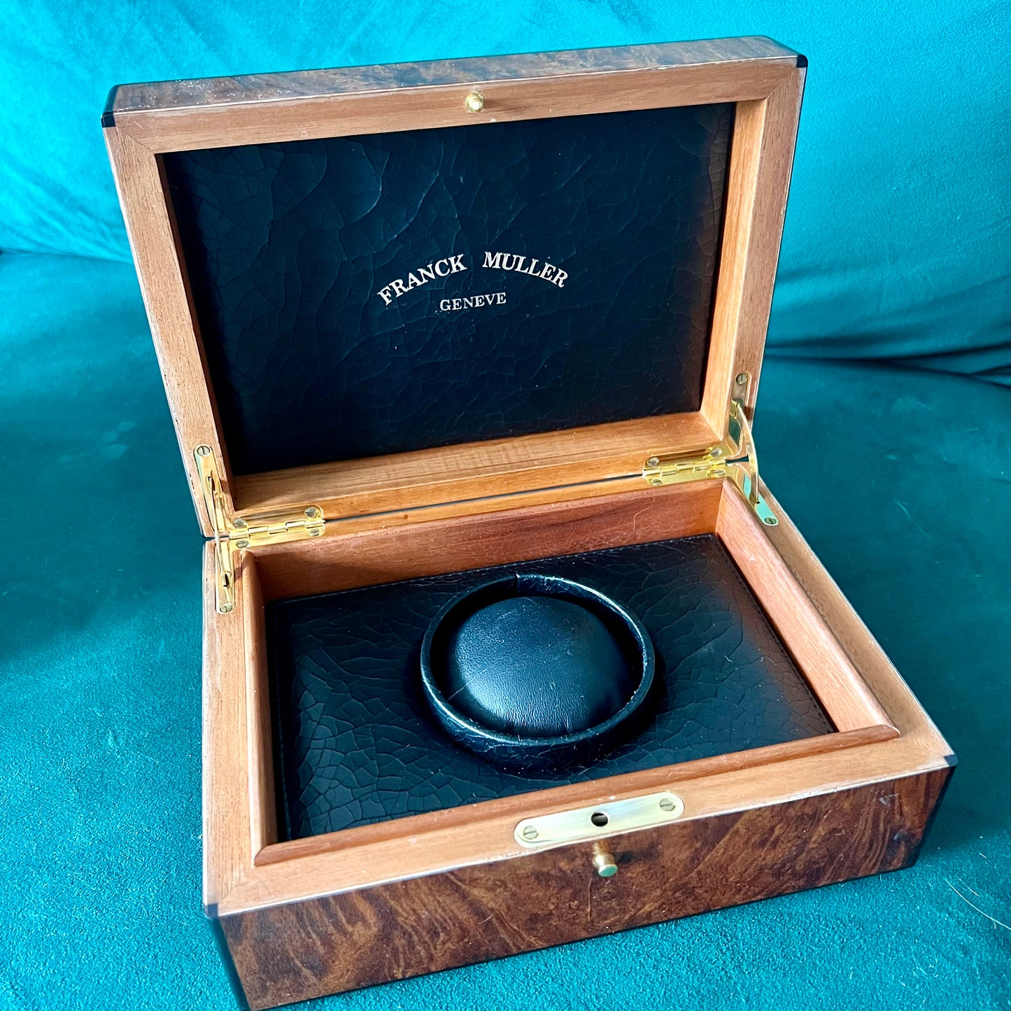 FRANCK MULLER Luminous Brown Wooden Box + Outer Box 9.25x7x3.90 inches