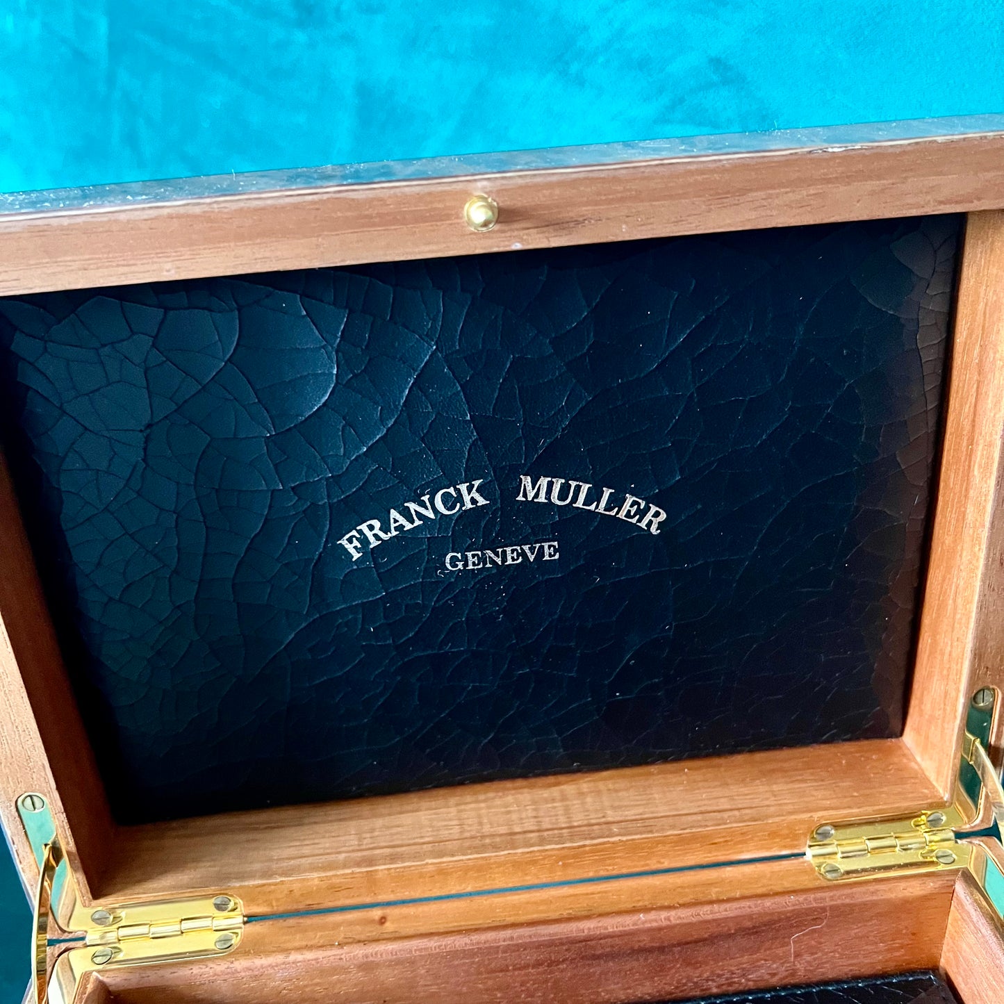 FRANCK MULLER Luminous Brown Wooden Box + Outer Box 9.25x7x3.90 inches