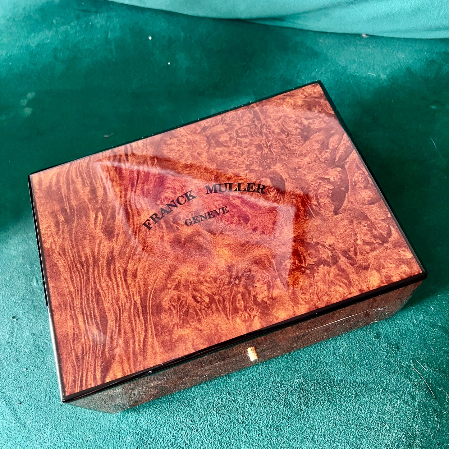FRANCK MULLER Luminous Brown Wooden Box + Outer Box 9.25x7x3.90 inches