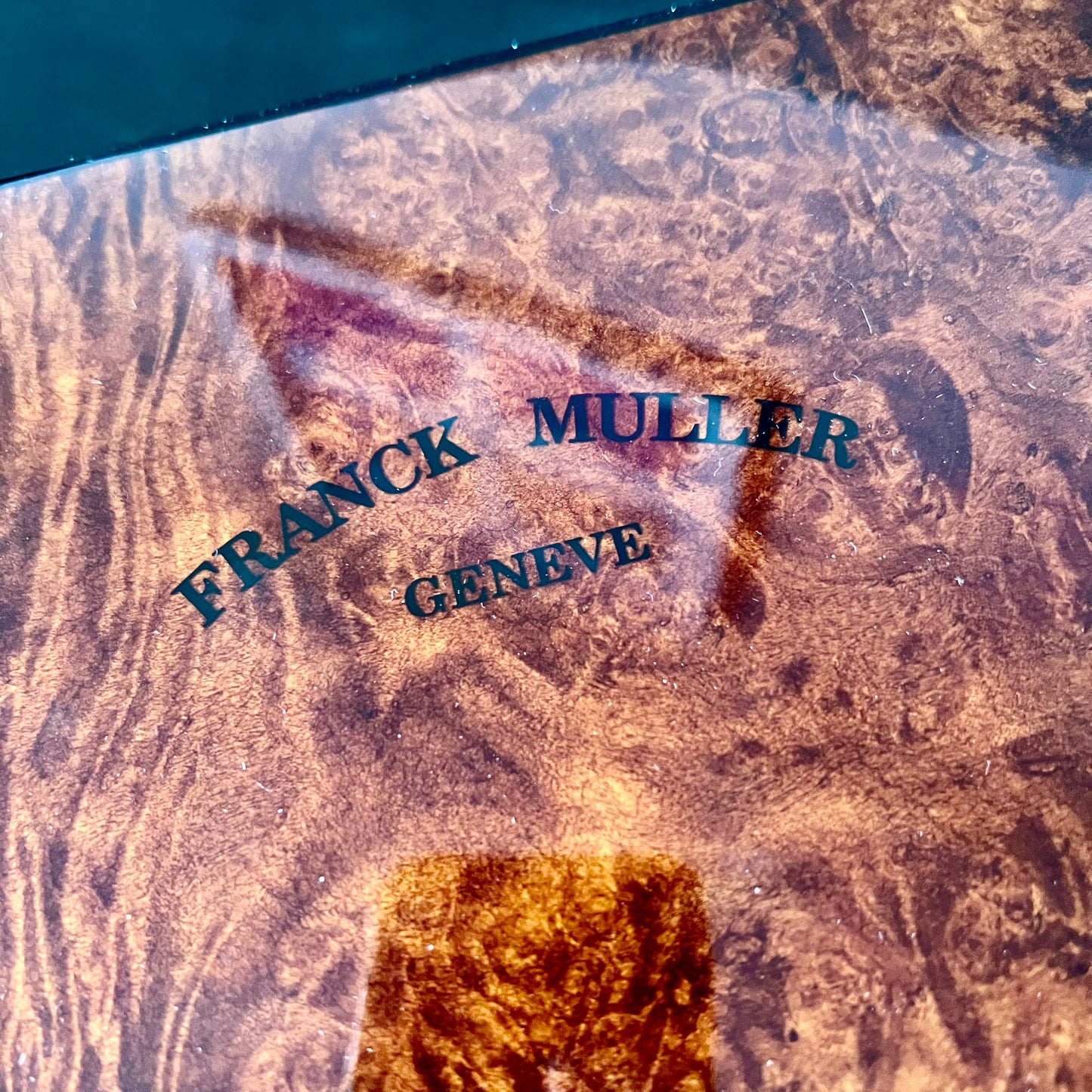 FRANCK MULLER Luminous Brown Wooden Box + Outer Box 9.25x7x3.90 inches