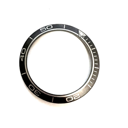 OMEGA 38.60mm Black Ceramic Bezel with Silver Arabic Numerals